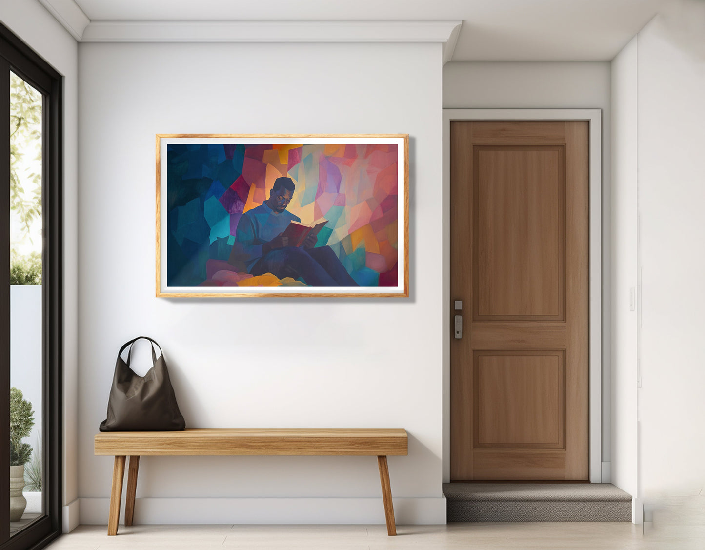 Black Man Reading Colorful African American wall art view 77