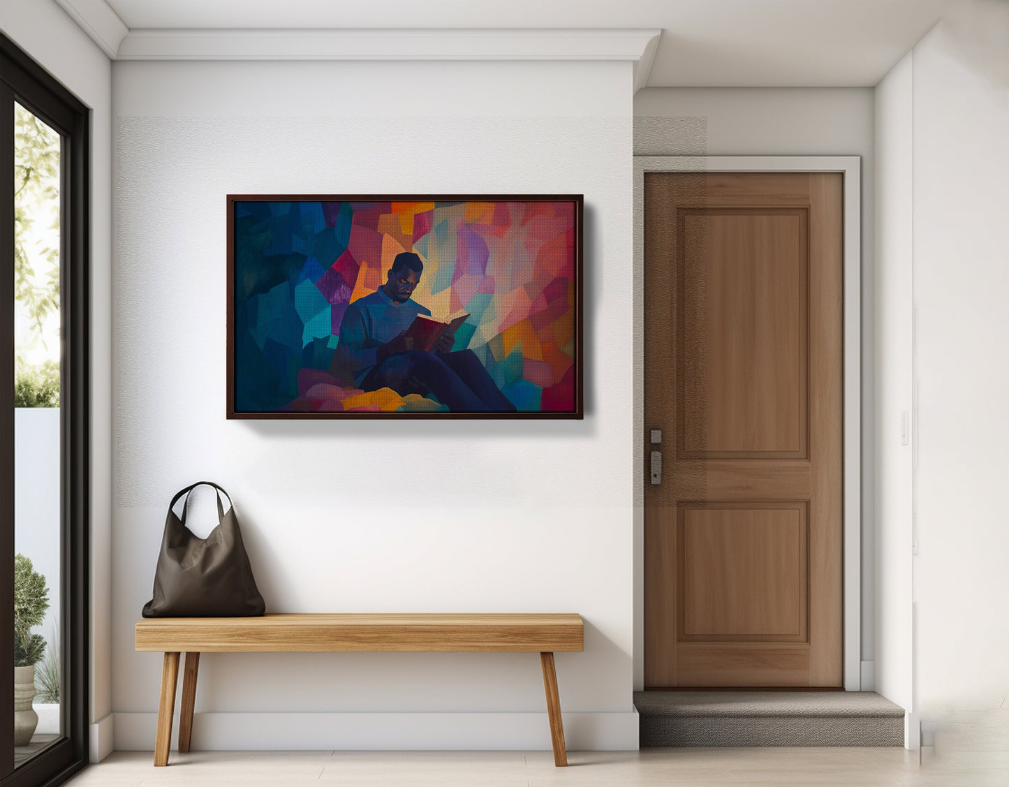 Black Man Reading Colorful African American wall art view 35