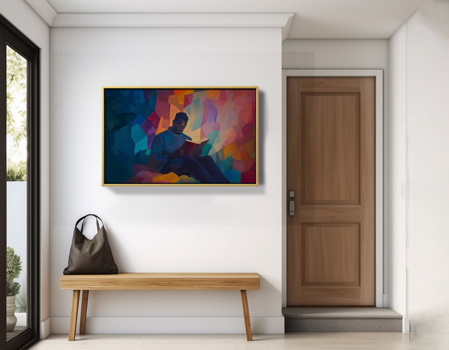 Black Man Reading Colorful African American wall art view 41