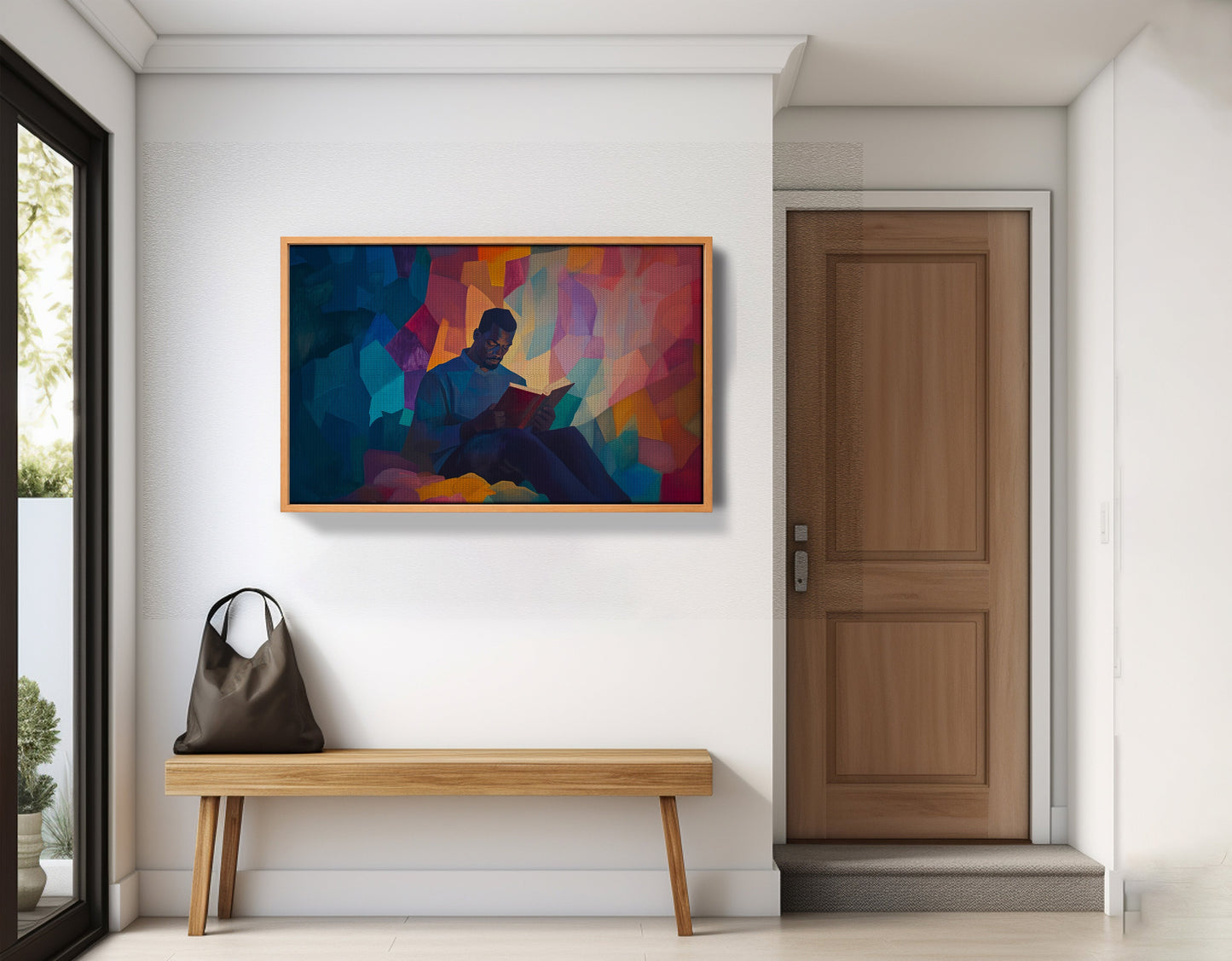 Black Man Reading Colorful African American wall art view 47