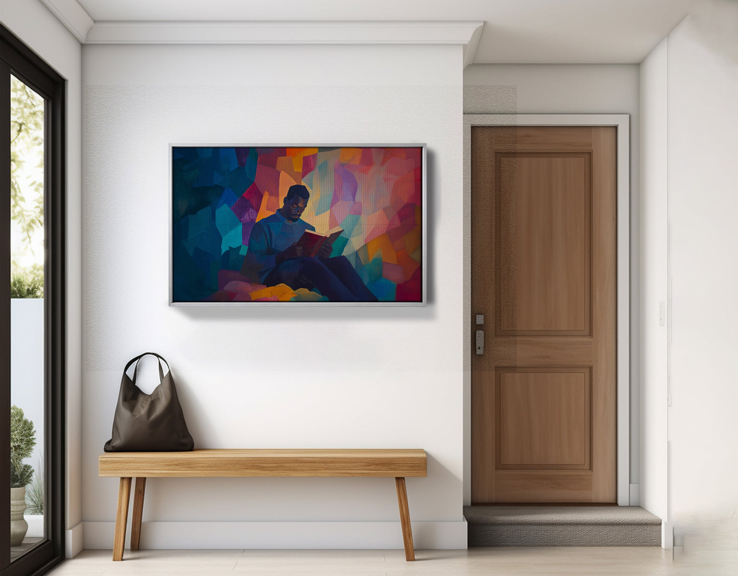 Black Man Reading Colorful African American wall art view 59