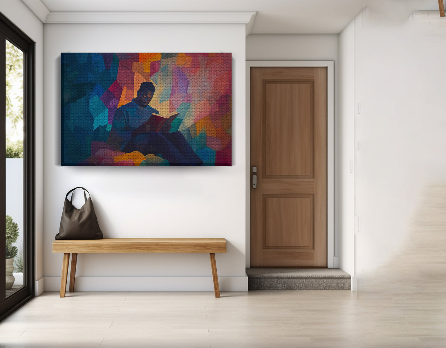 Black Man Reading Colorful African American wall art view 17