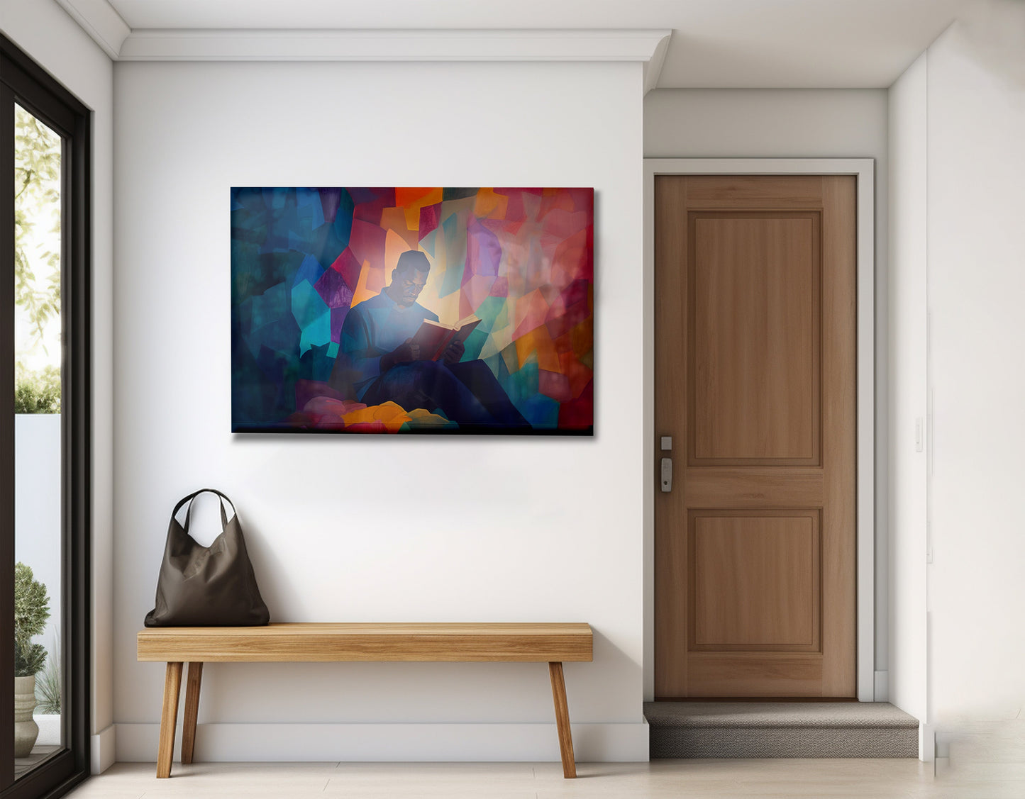 Black Man Reading Colorful African American wall art view 23