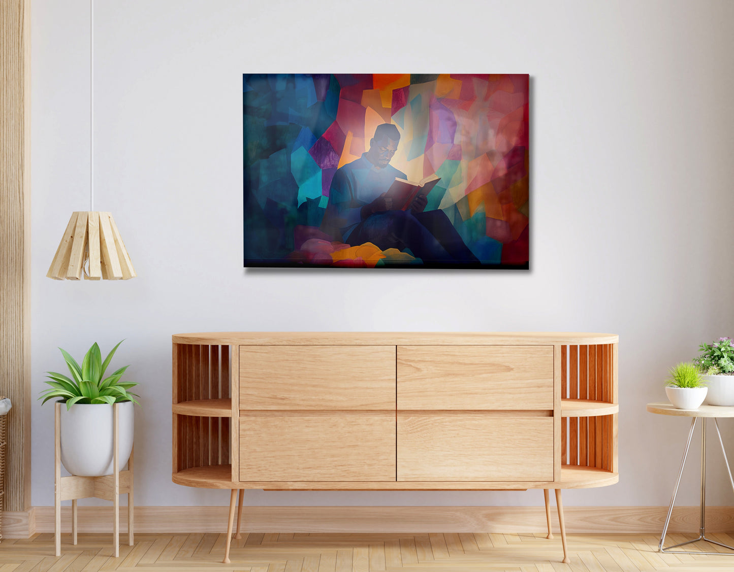 Black Man Reading Colorful African American wall art view 20