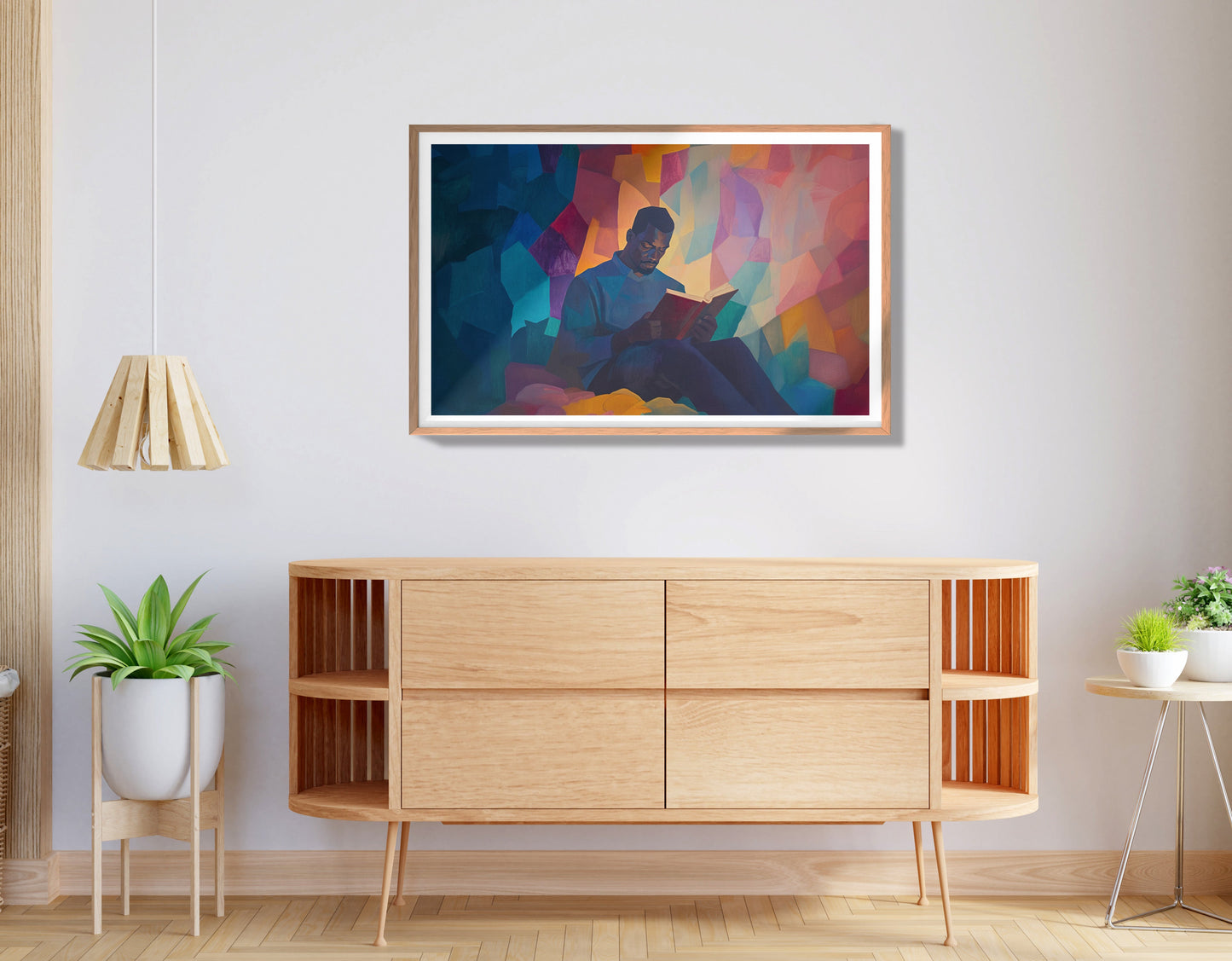 Black Man Reading Colorful African American wall art view 80