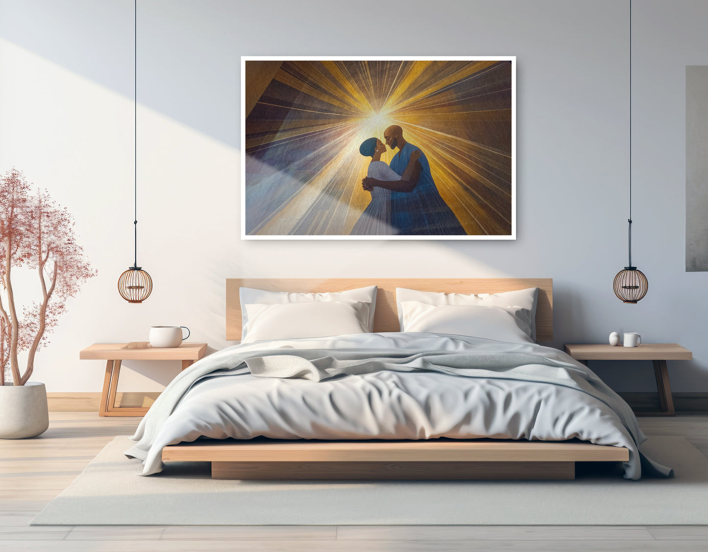Black Mother and Child Black family wall art artwork view