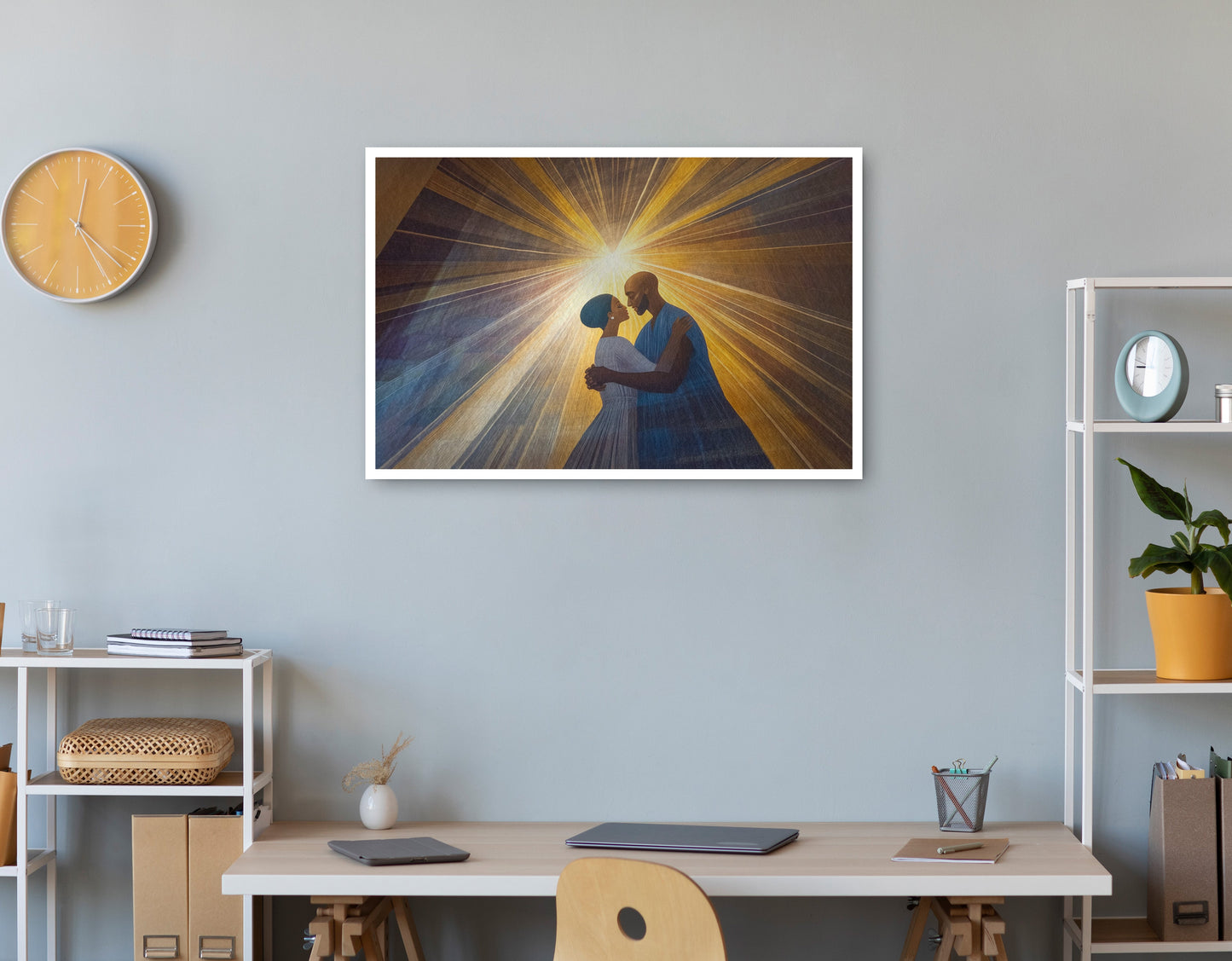 Black Mother and Child Black family wall art print view