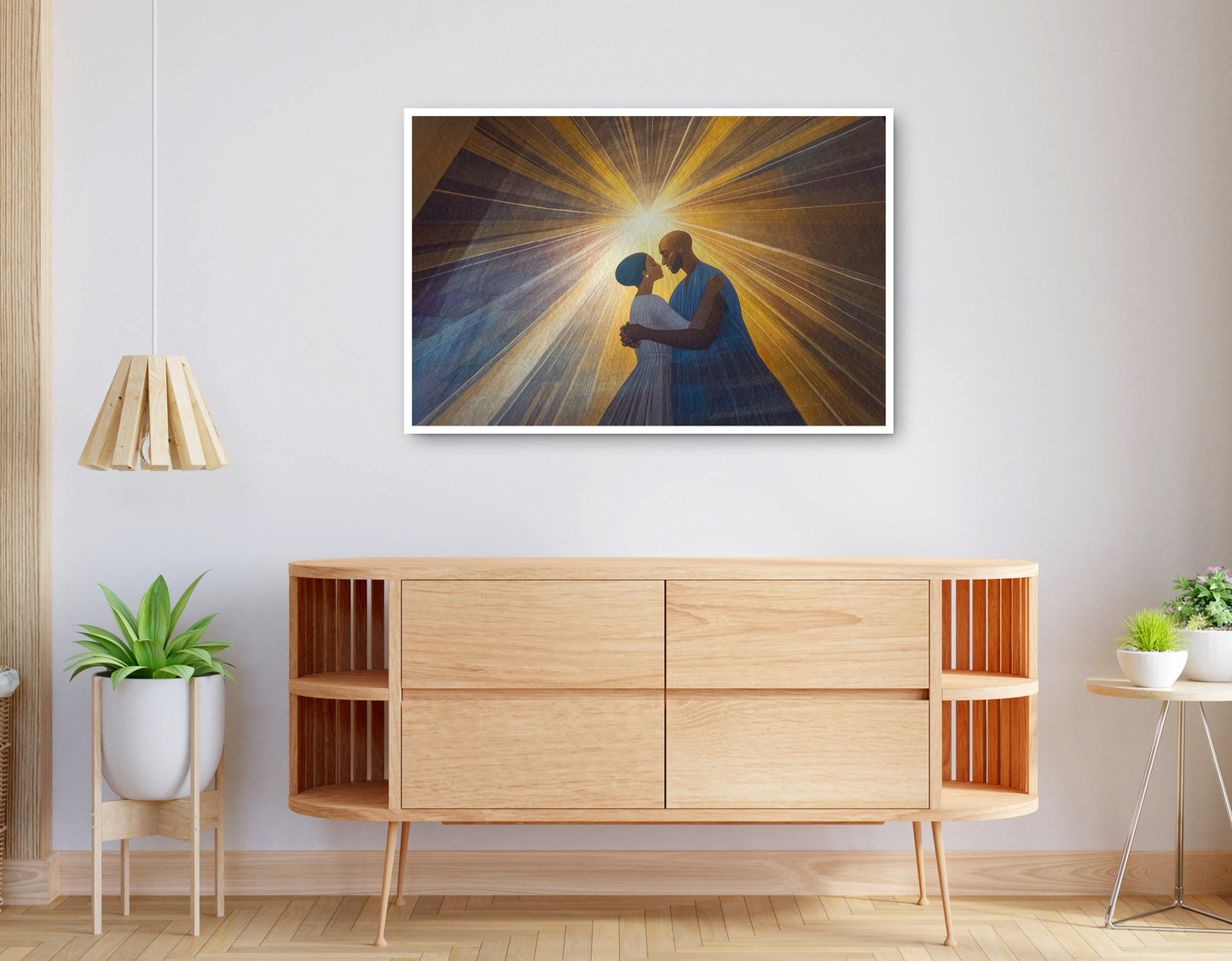 Alternate view of Black Mother and Child Black family wall art canvas print
