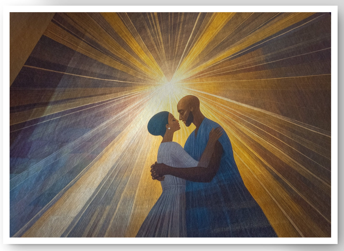 Black Mother and Child Black family wall art canvas print by MoomZee Artwork