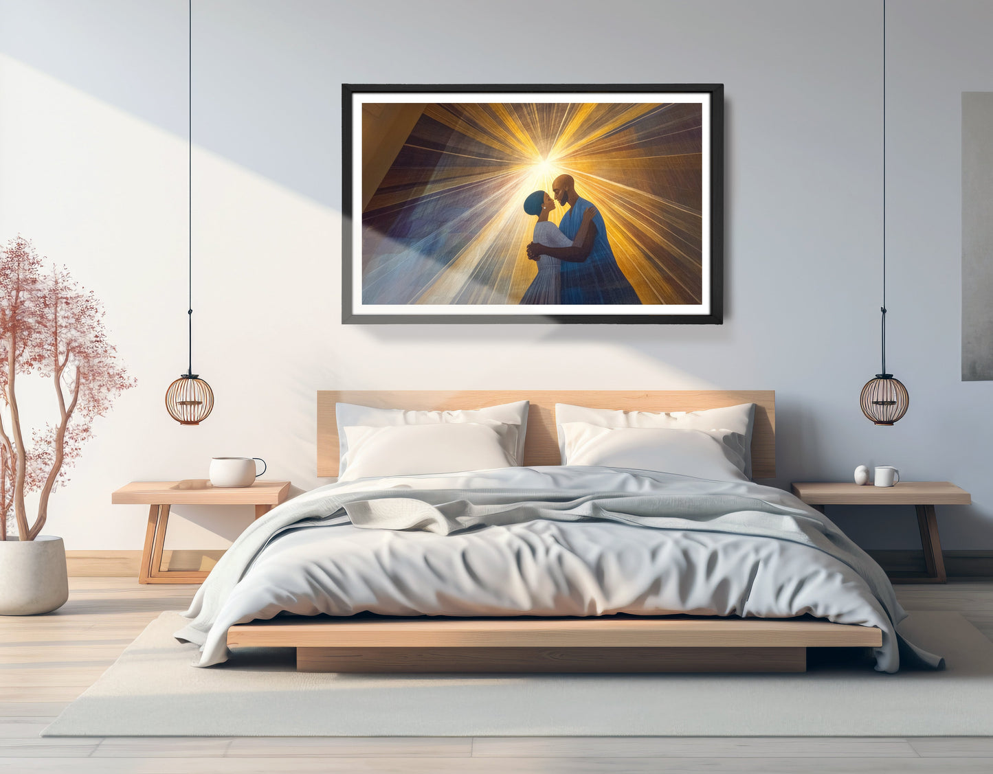 Black Mother and Child Black family wall art view 69