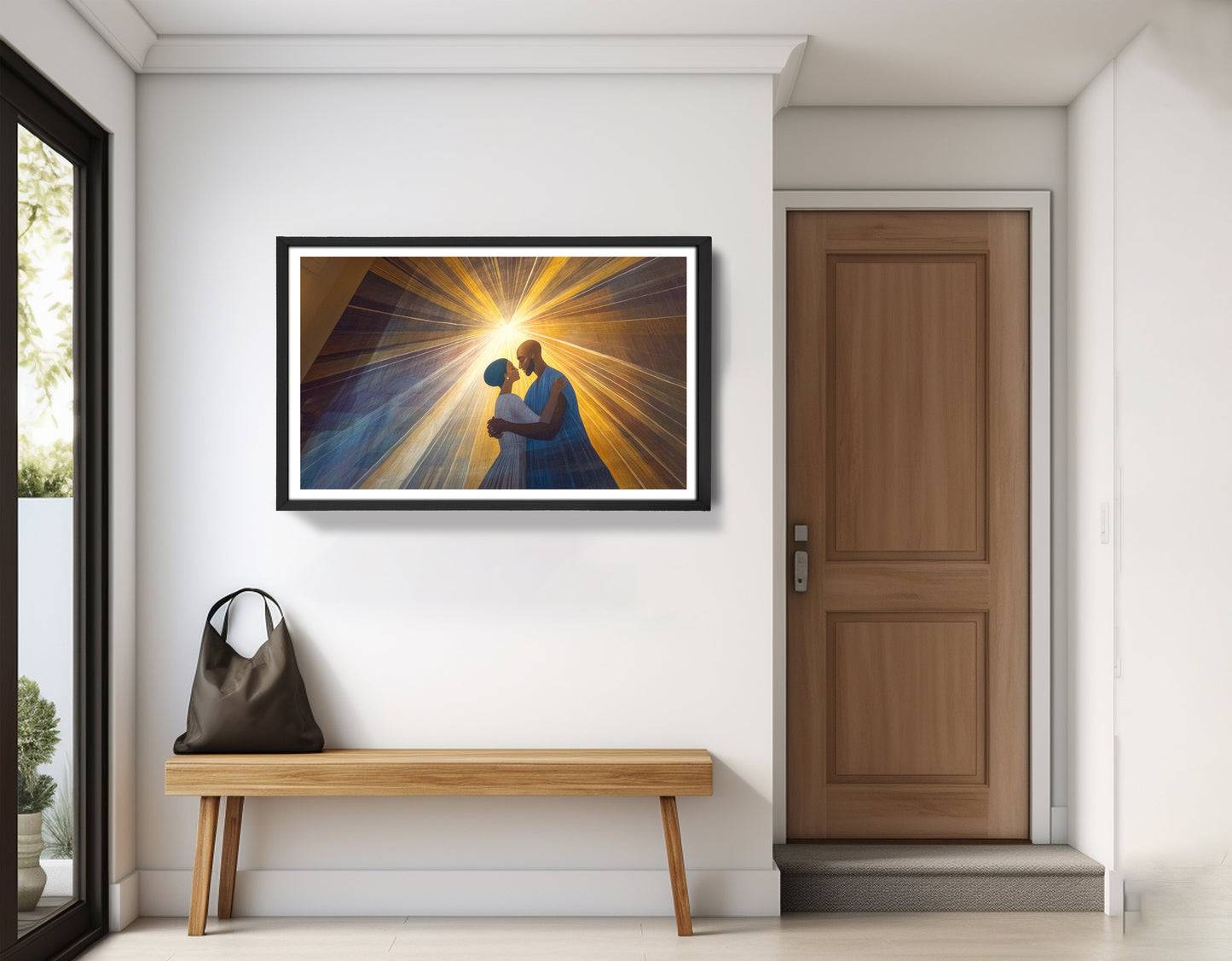 Black Mother and Child Black family wall art view 71