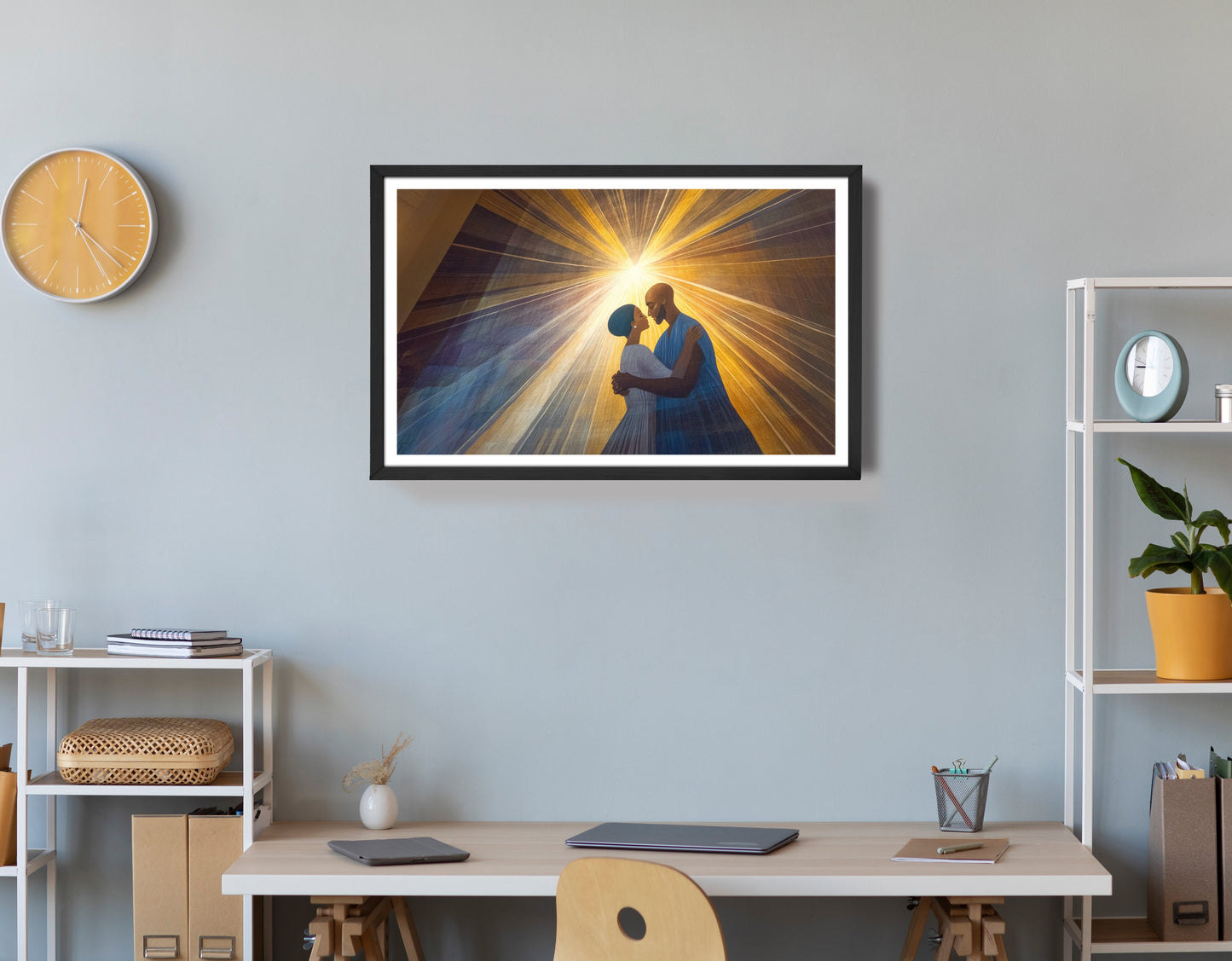 Black Mother and Child Black family wall art view 72