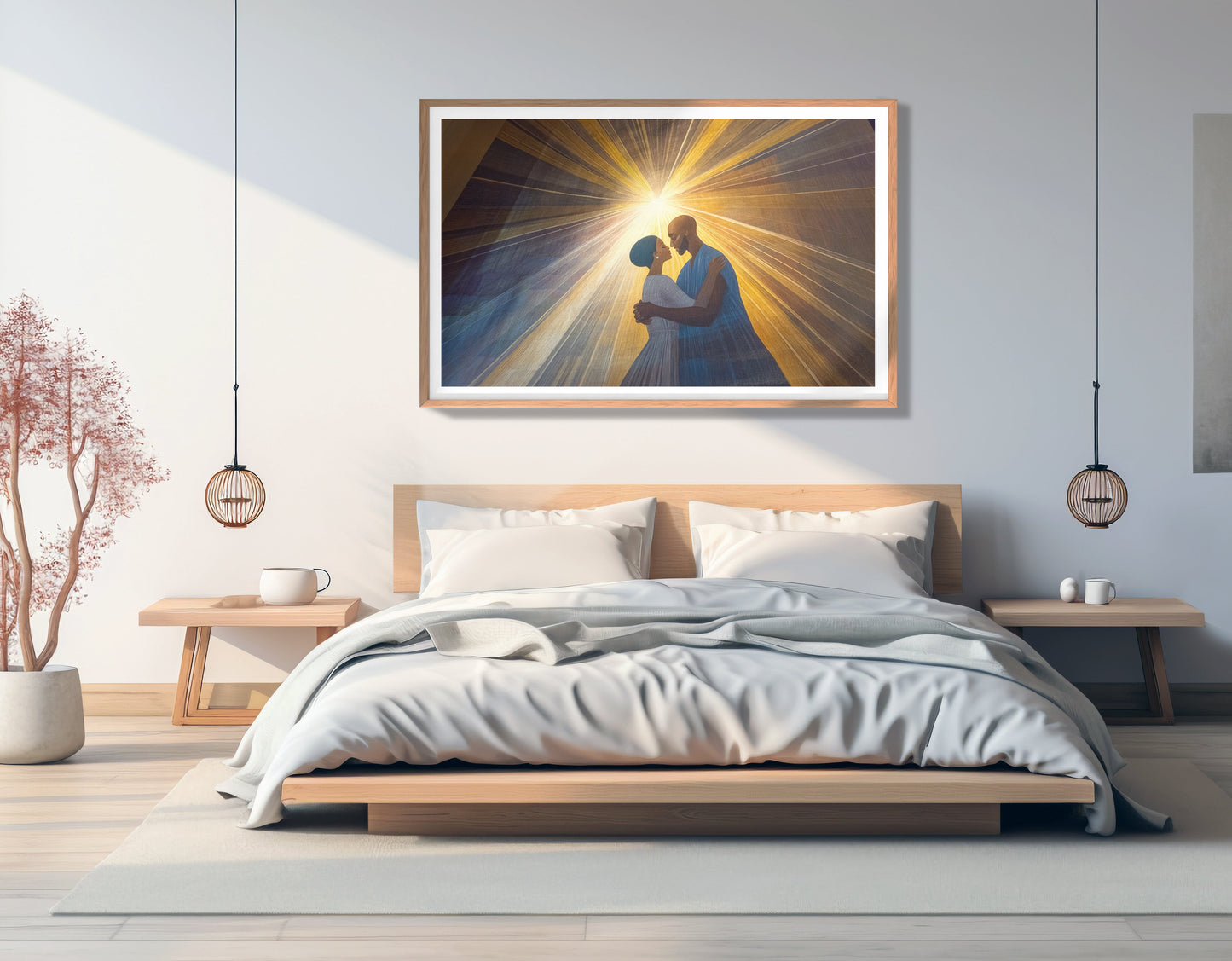 Black Mother and Child Black family wall art view 81