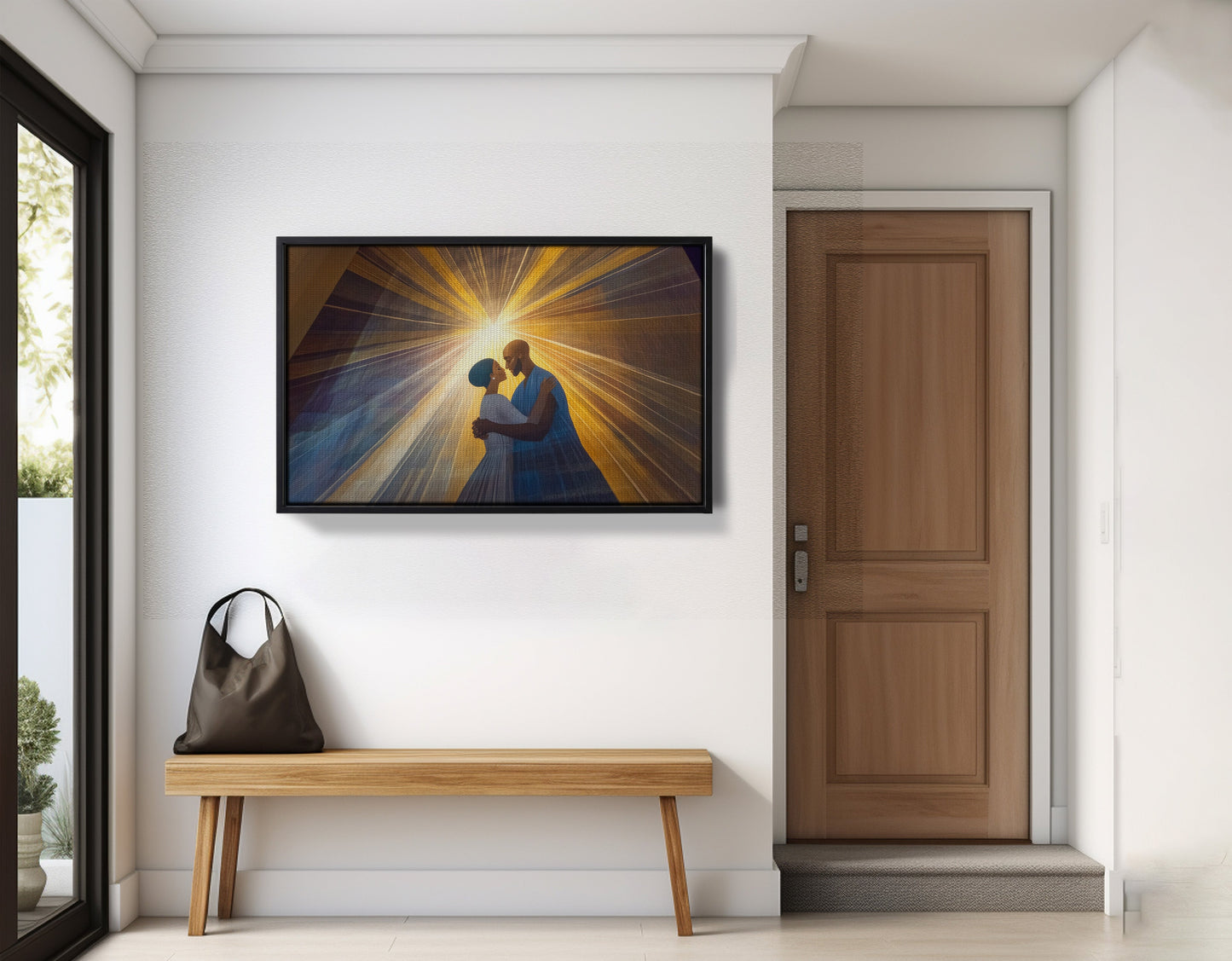 Black Mother and Child Black family wall art view 29