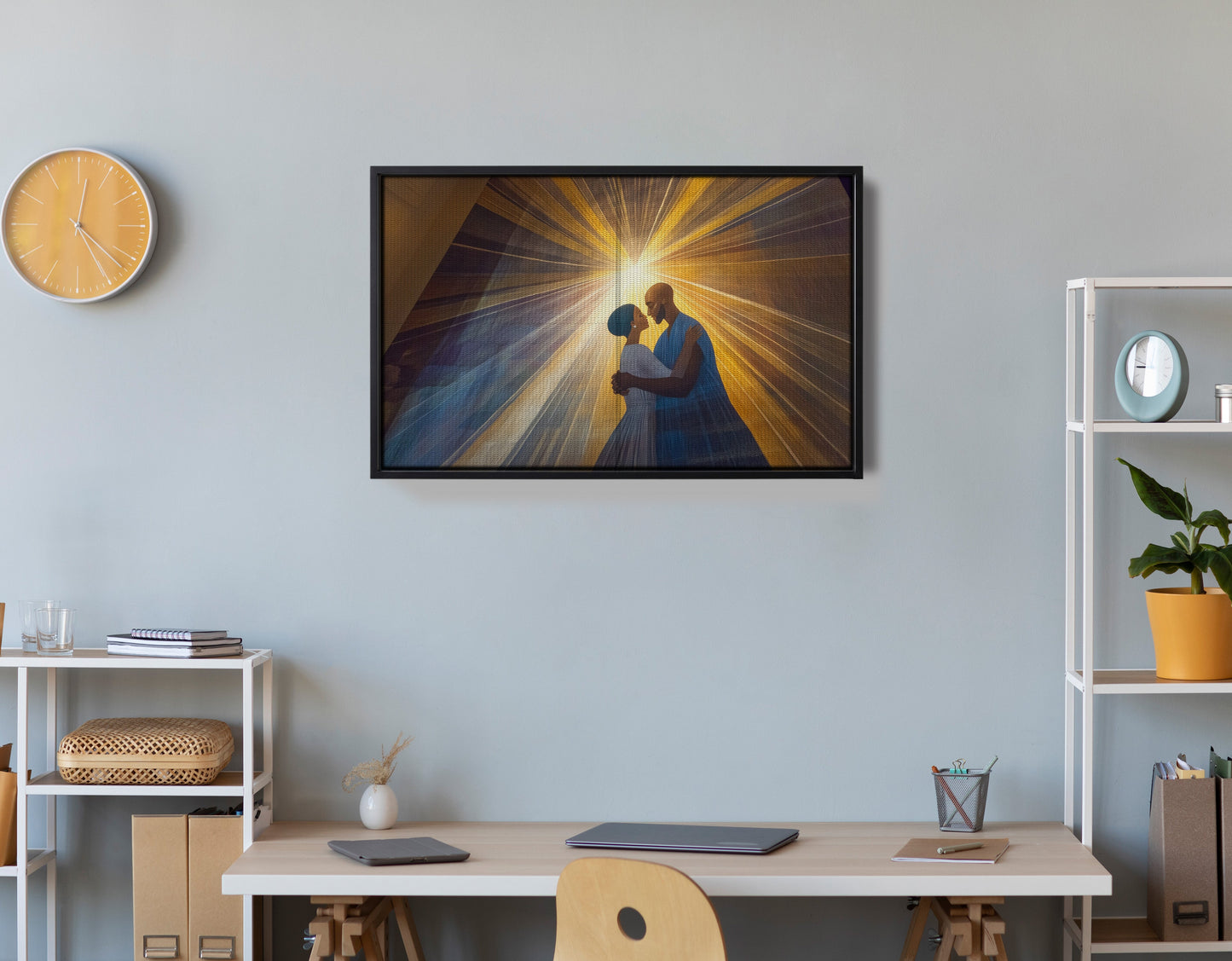 Black Mother and Child Black family wall art view 30