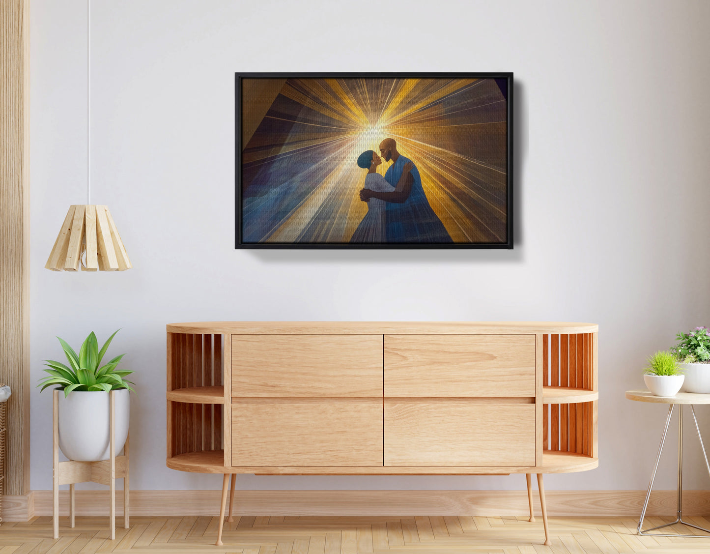 Black Mother and Child Black family wall art view 26