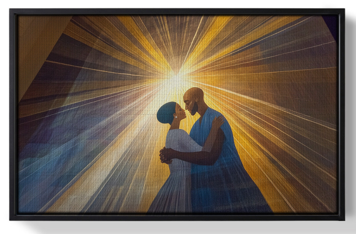 Framed Black Mother and Child Black family wall art for home decor
