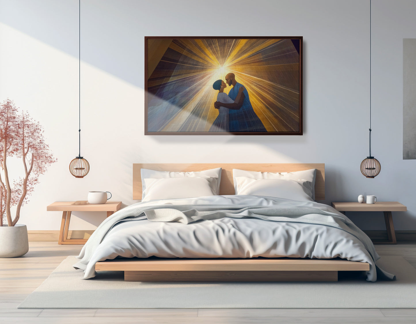 Black Mother and Child Black family wall art view 33