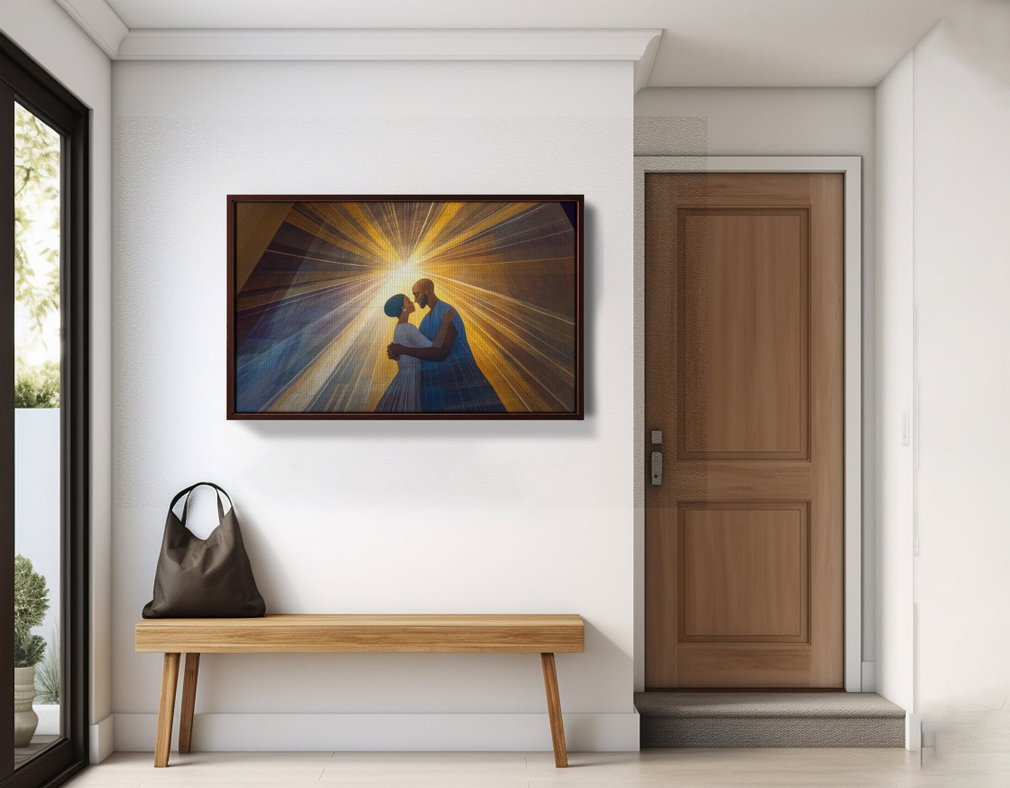 Black Mother and Child Black family wall art view 35