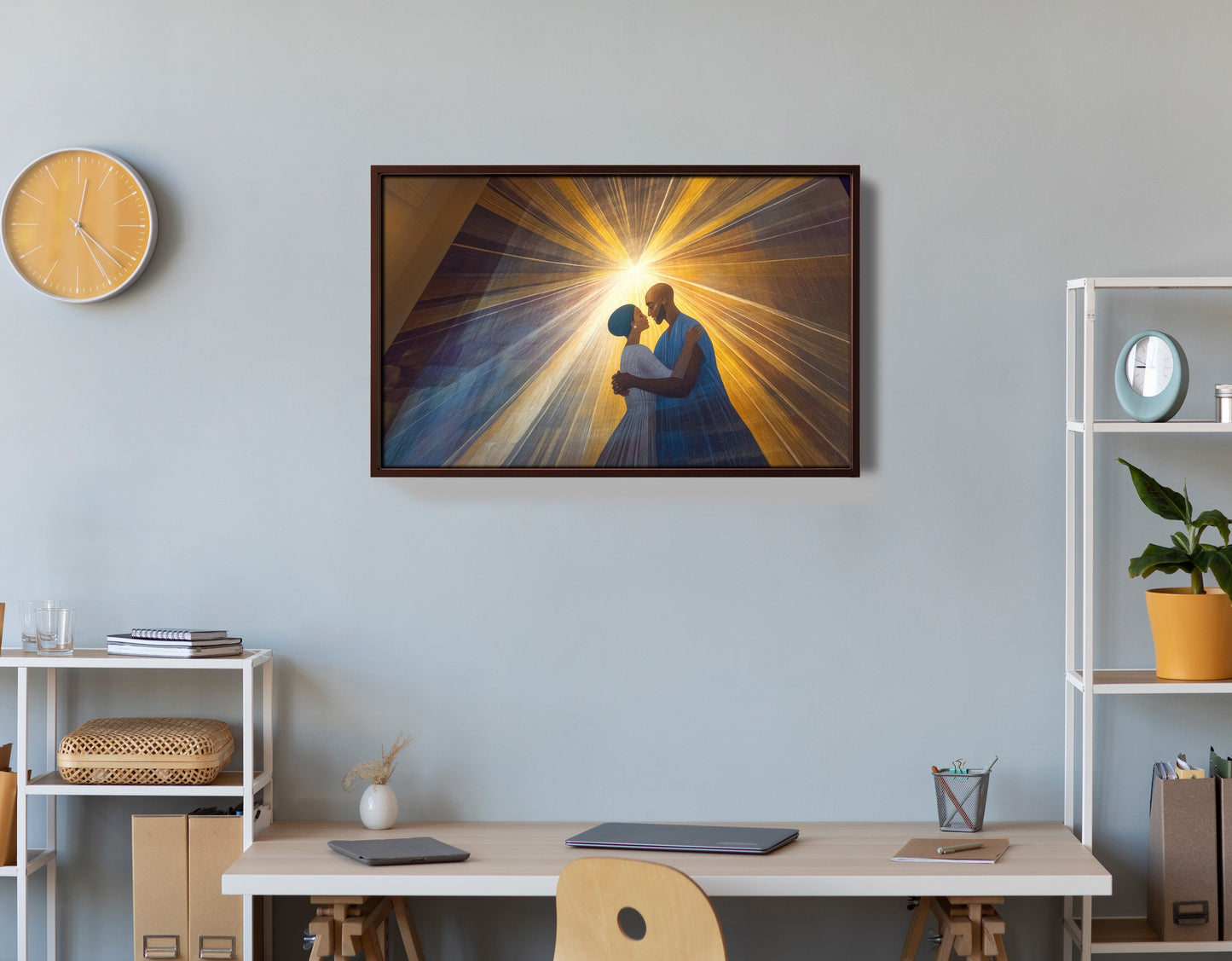 Black Mother and Child Black family wall art view 36