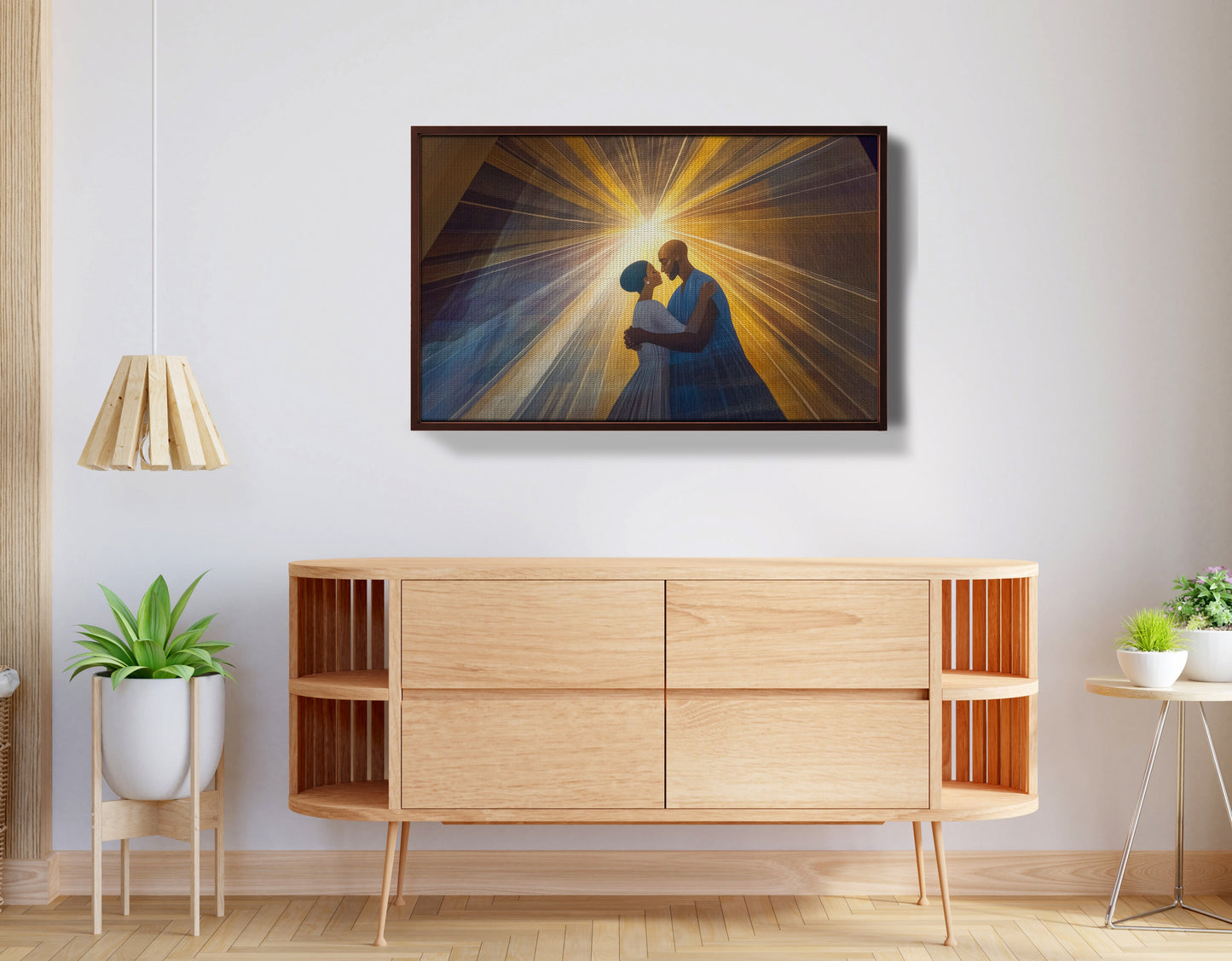 Black Mother and Child Black family wall art view 32