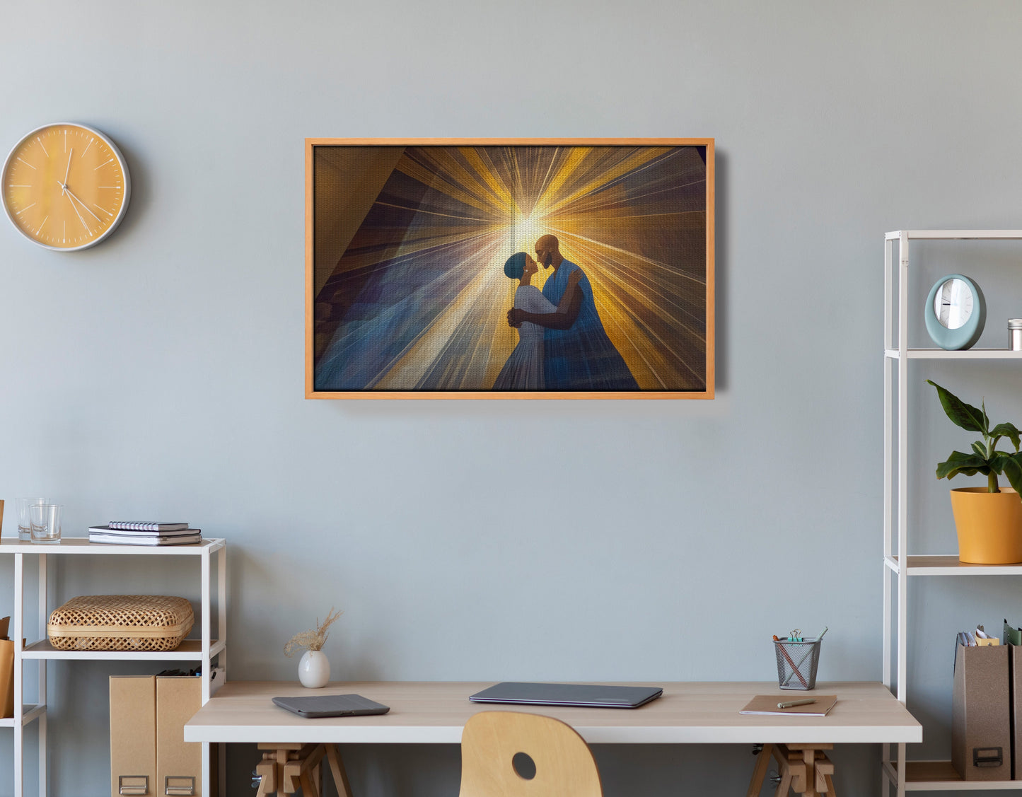 Black Mother and Child Black family wall art view 48