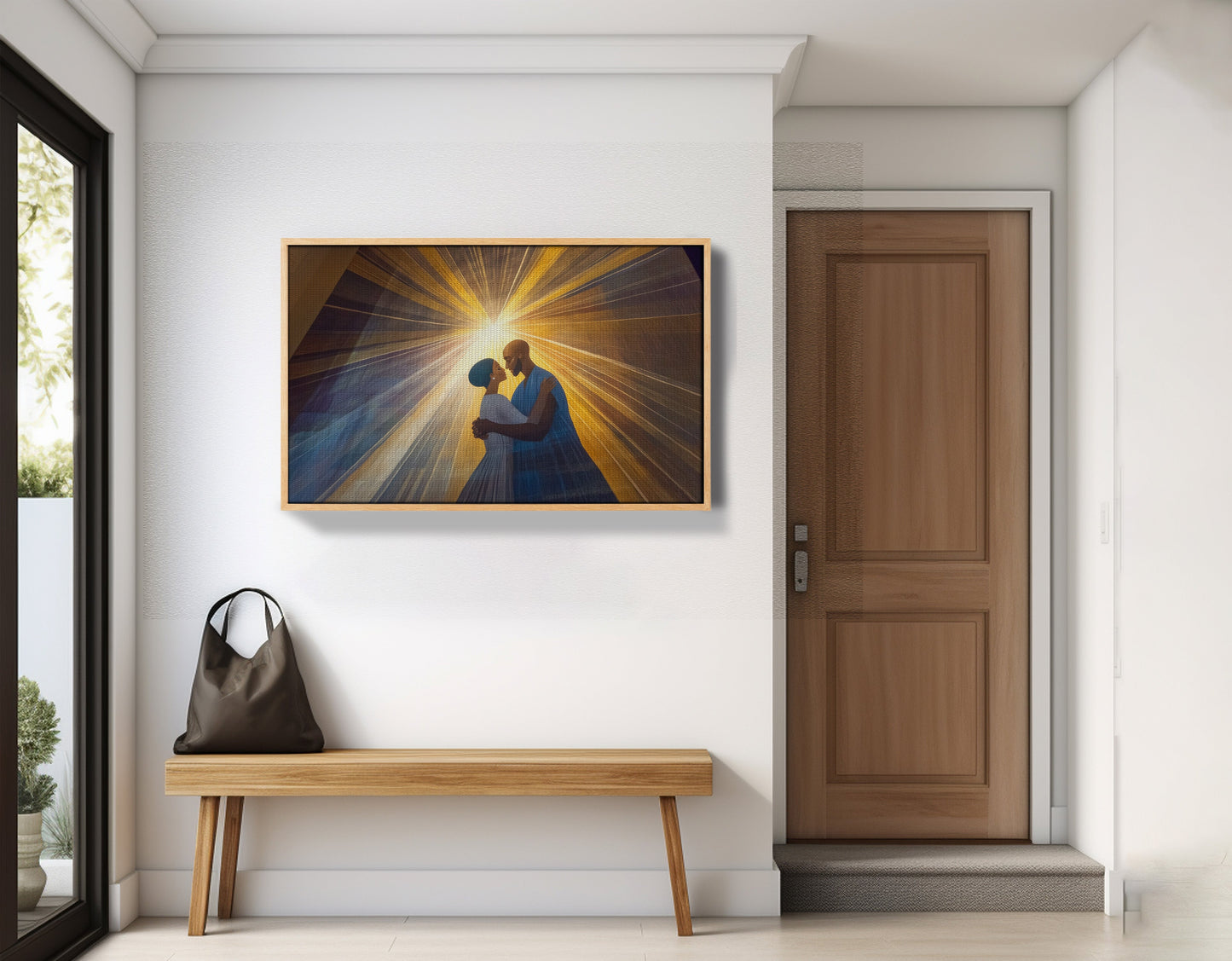 Black Mother and Child Black family wall art view 53