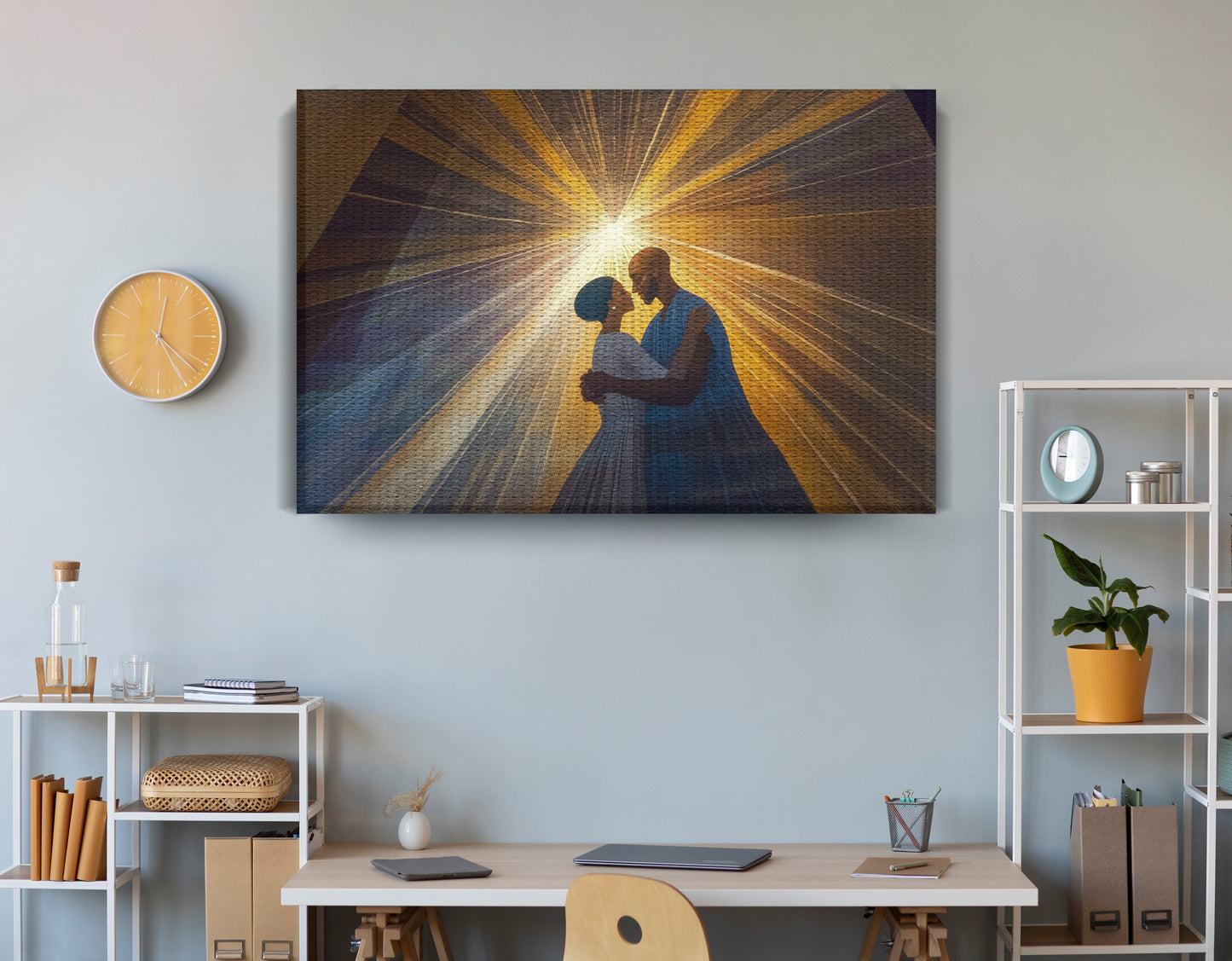 Black Mother and Child Black family wall art view 18
