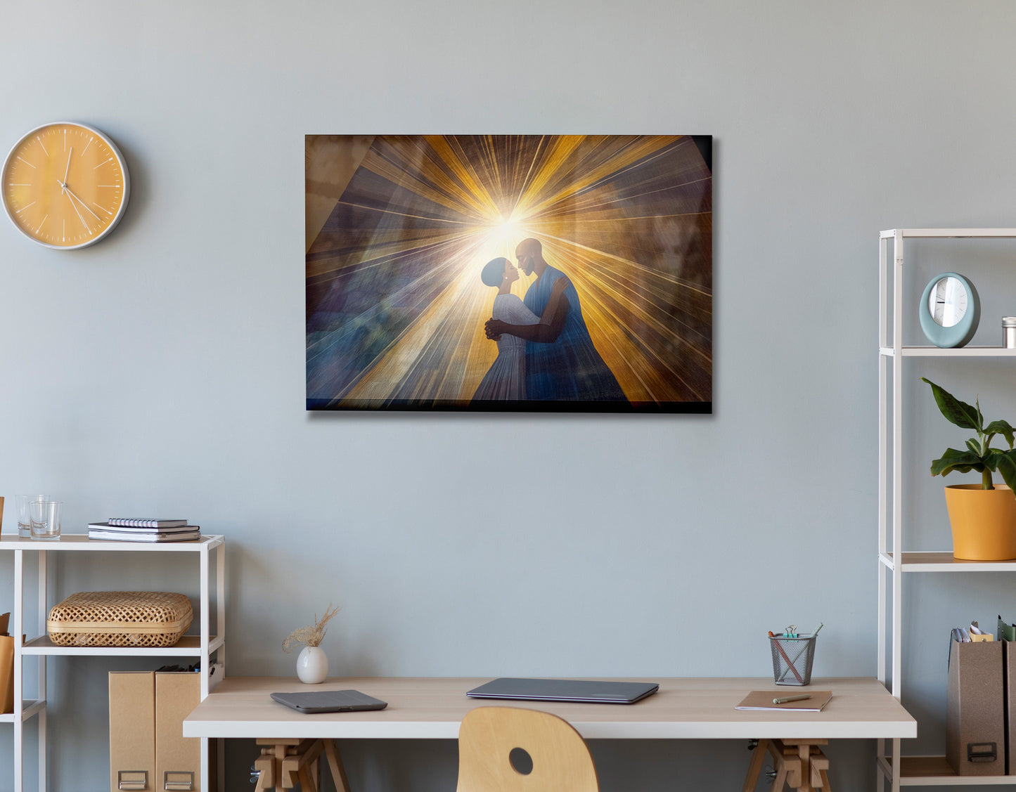 Black Mother and Child Black family wall art view 24