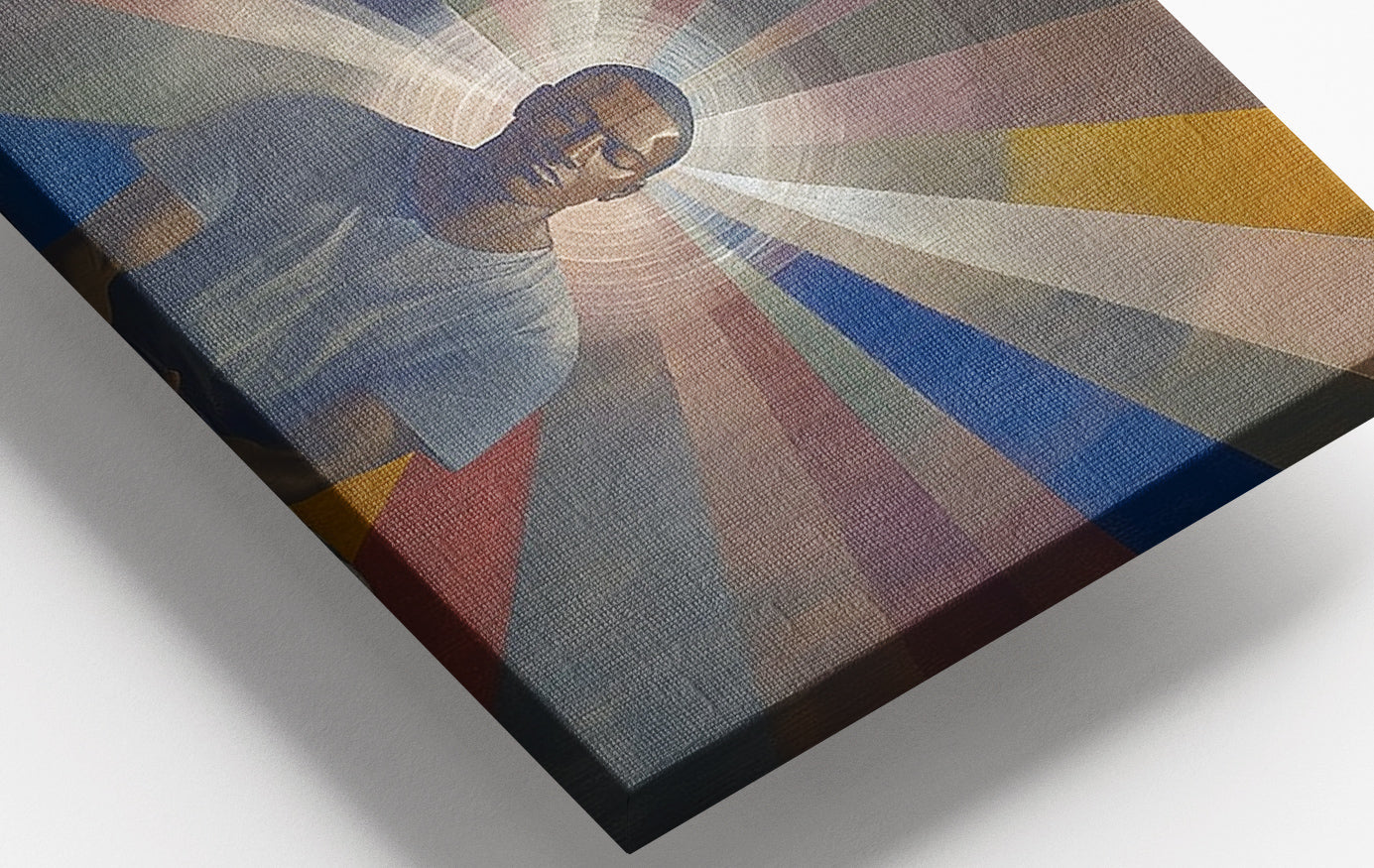 Close-up of Black Man Radiant Portrait African American wall art detail