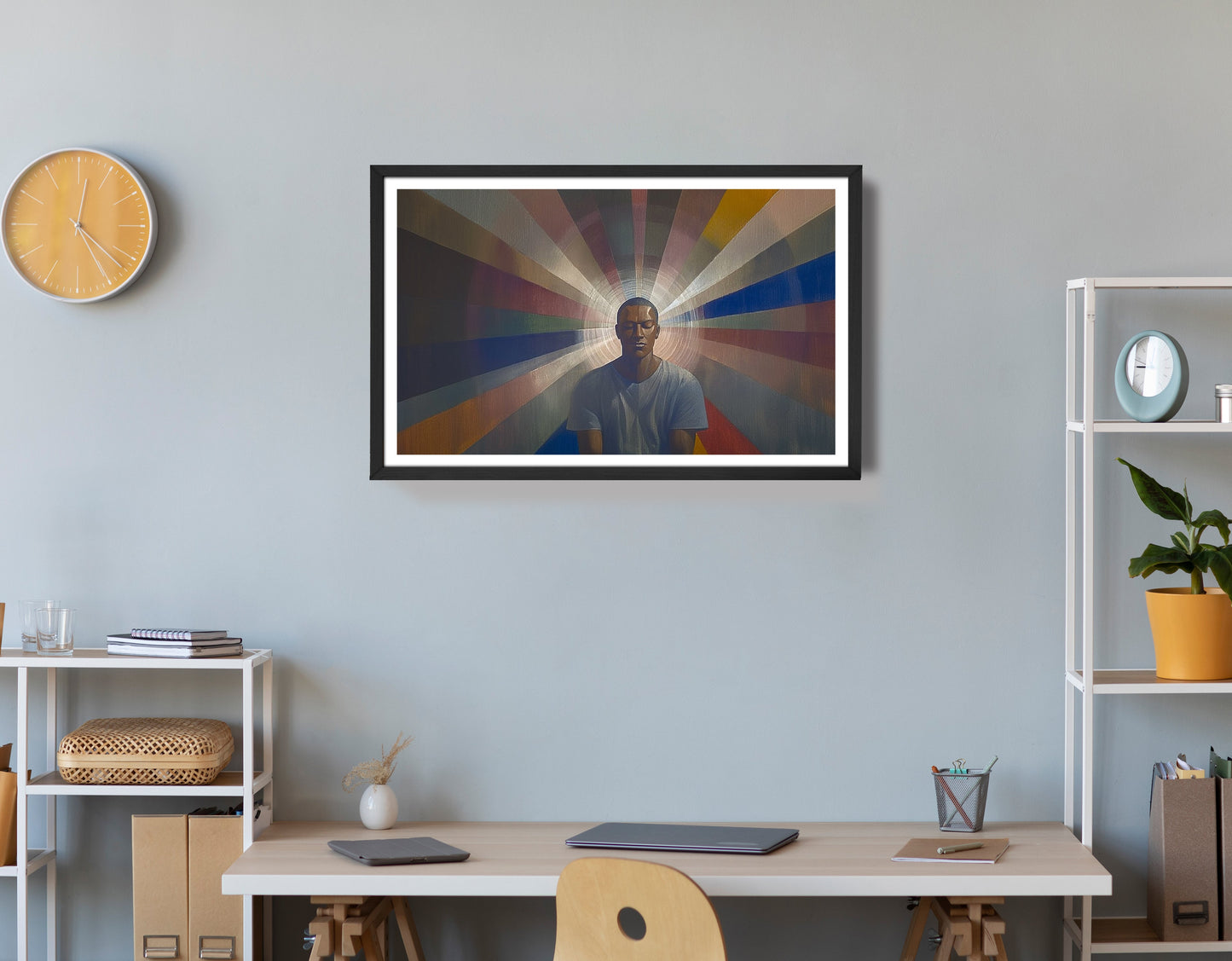 Black Man Radiant Portrait African American wall art view 72