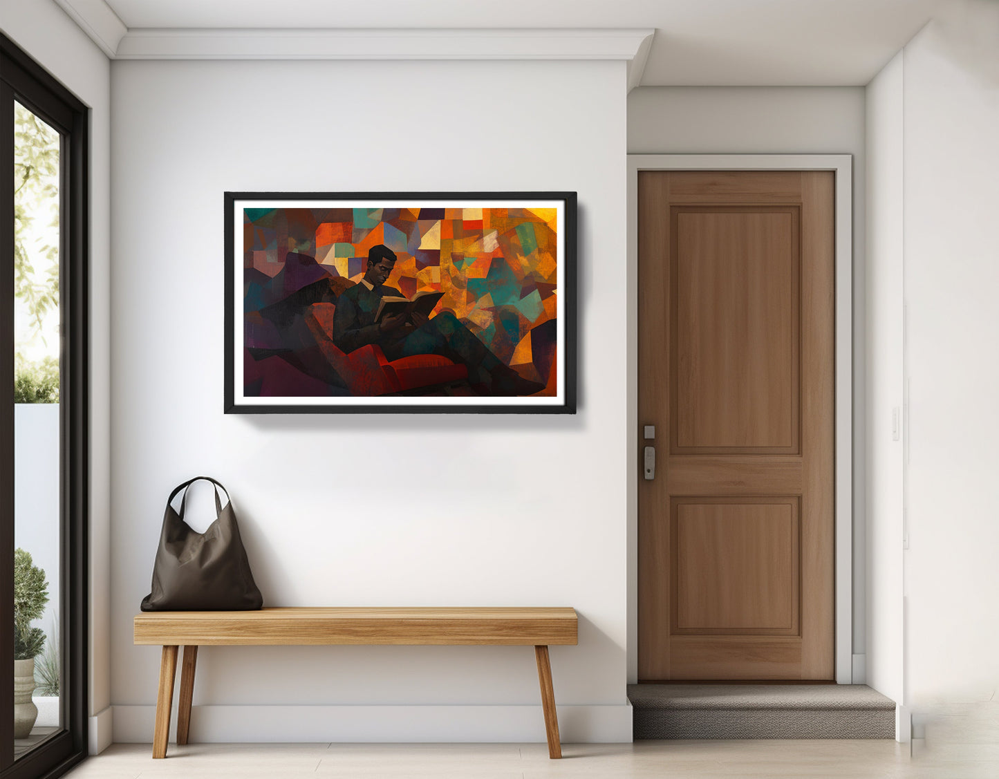 Black Man Reading Abstract African American wall art view 71