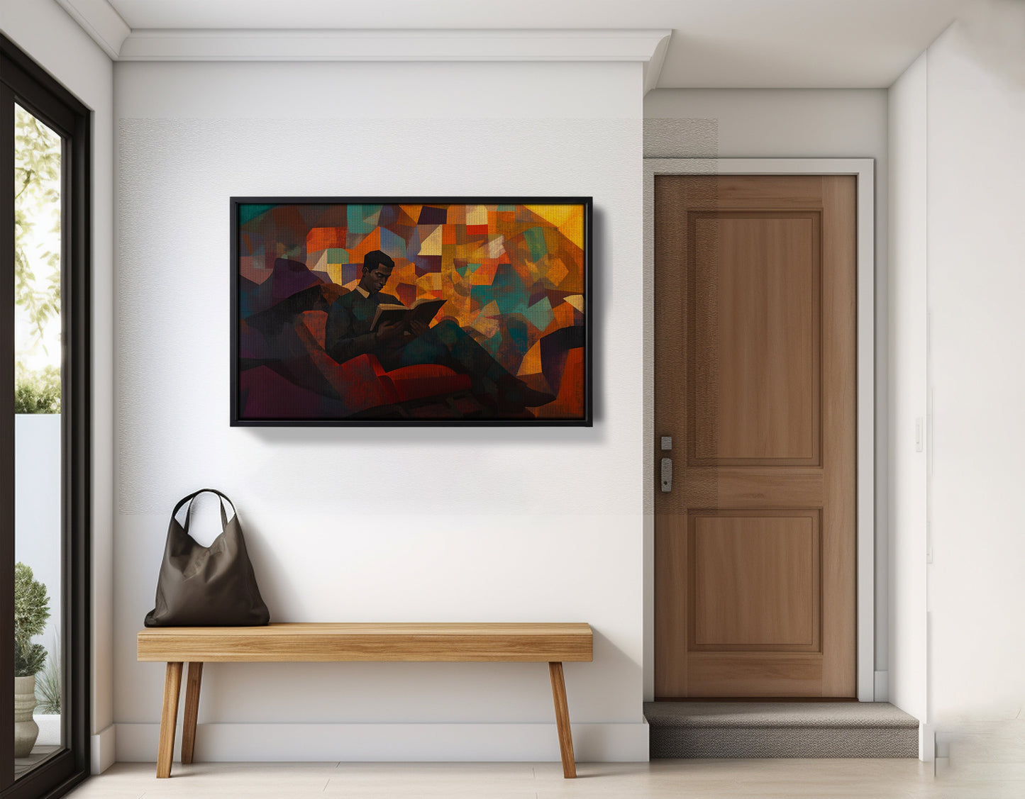Black Man Reading Abstract African American wall art view 29