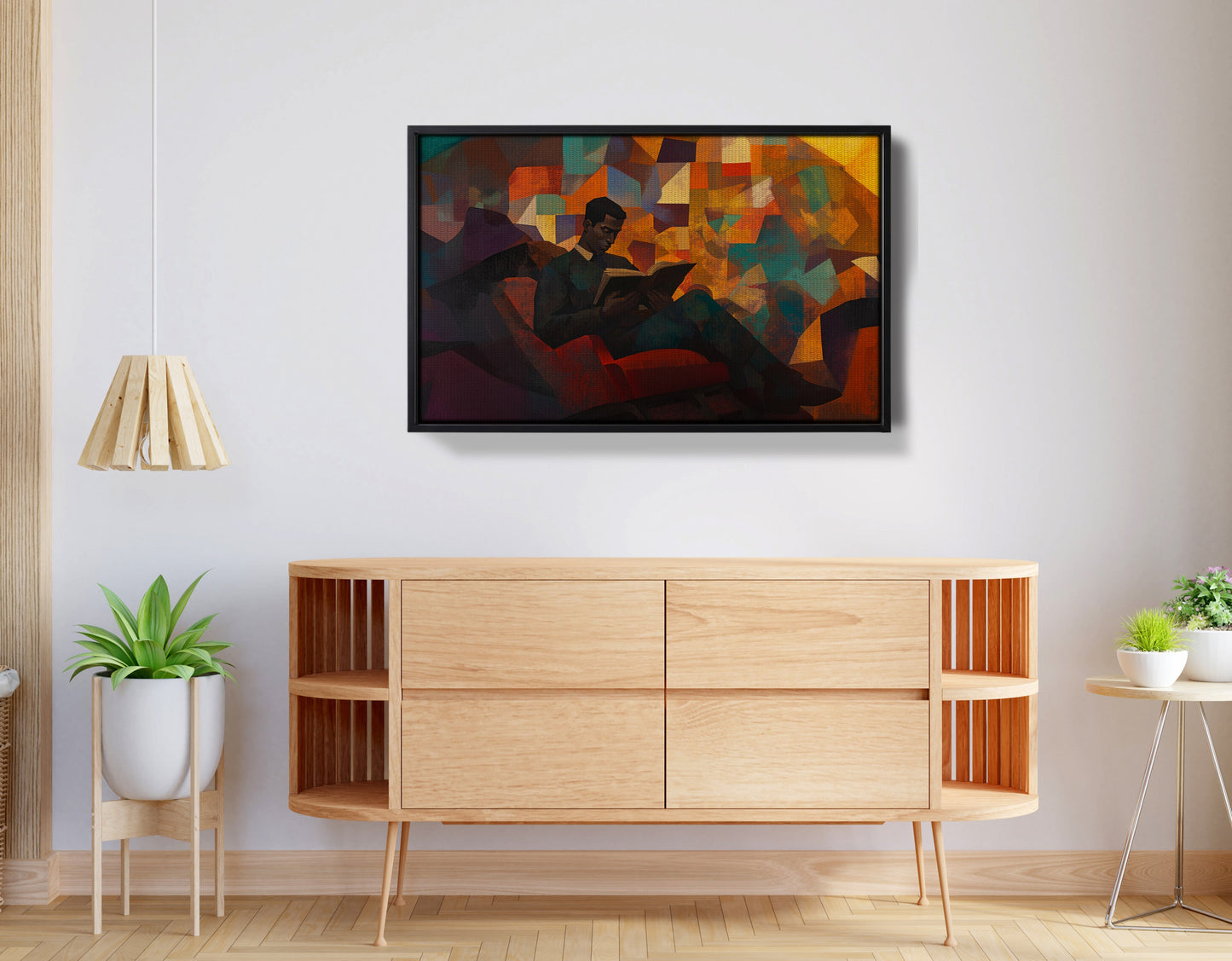 Black Man Reading Abstract African American wall art view 26
