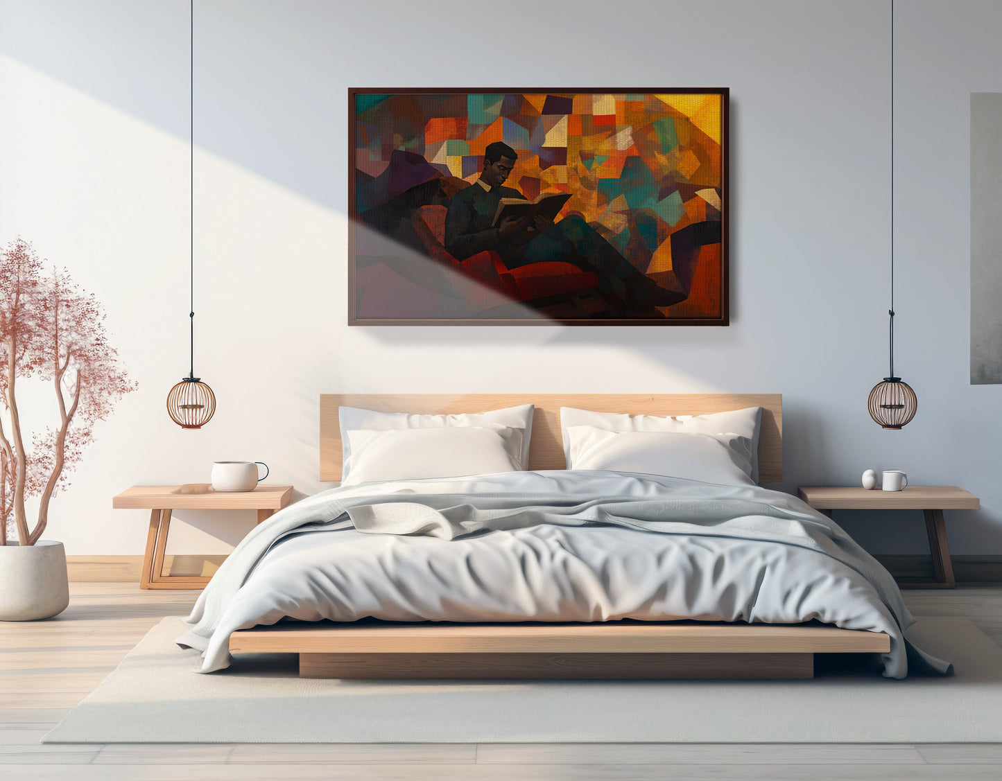 Black Man Reading Abstract African American wall art view 33