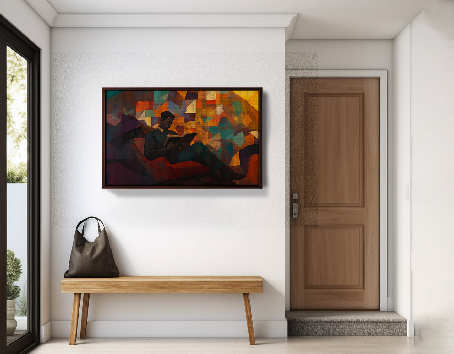 Black Man Reading Abstract African American wall art view 35
