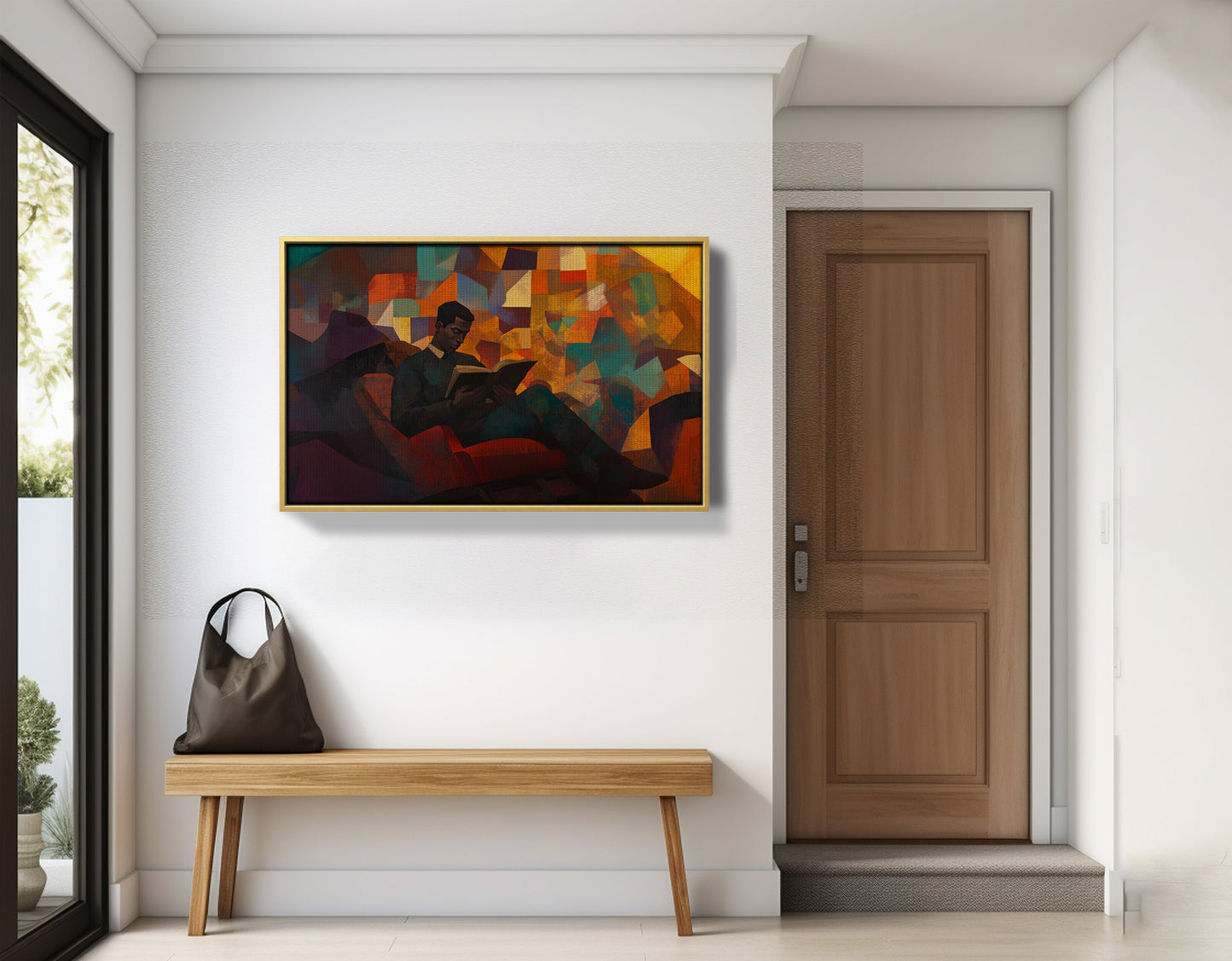 Black Man Reading Abstract African American wall art view 41