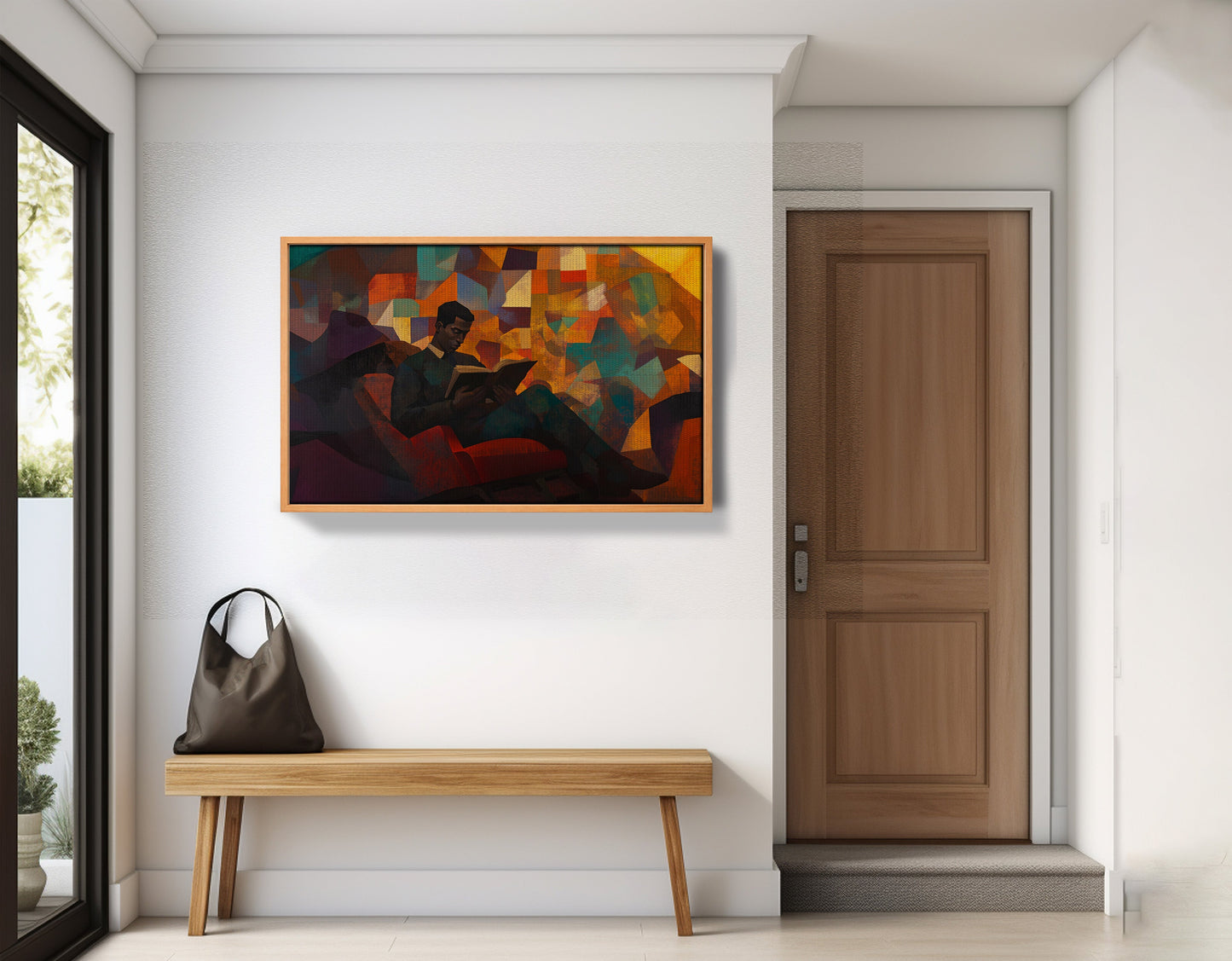 Black Man Reading Abstract African American wall art view 47