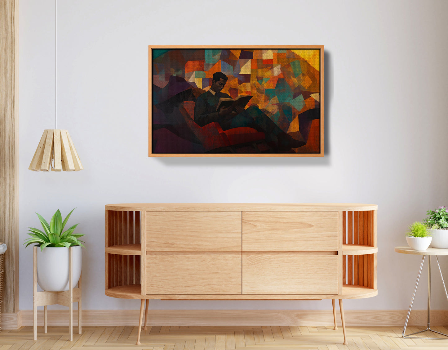 Black Man Reading Abstract African American wall art view 44
