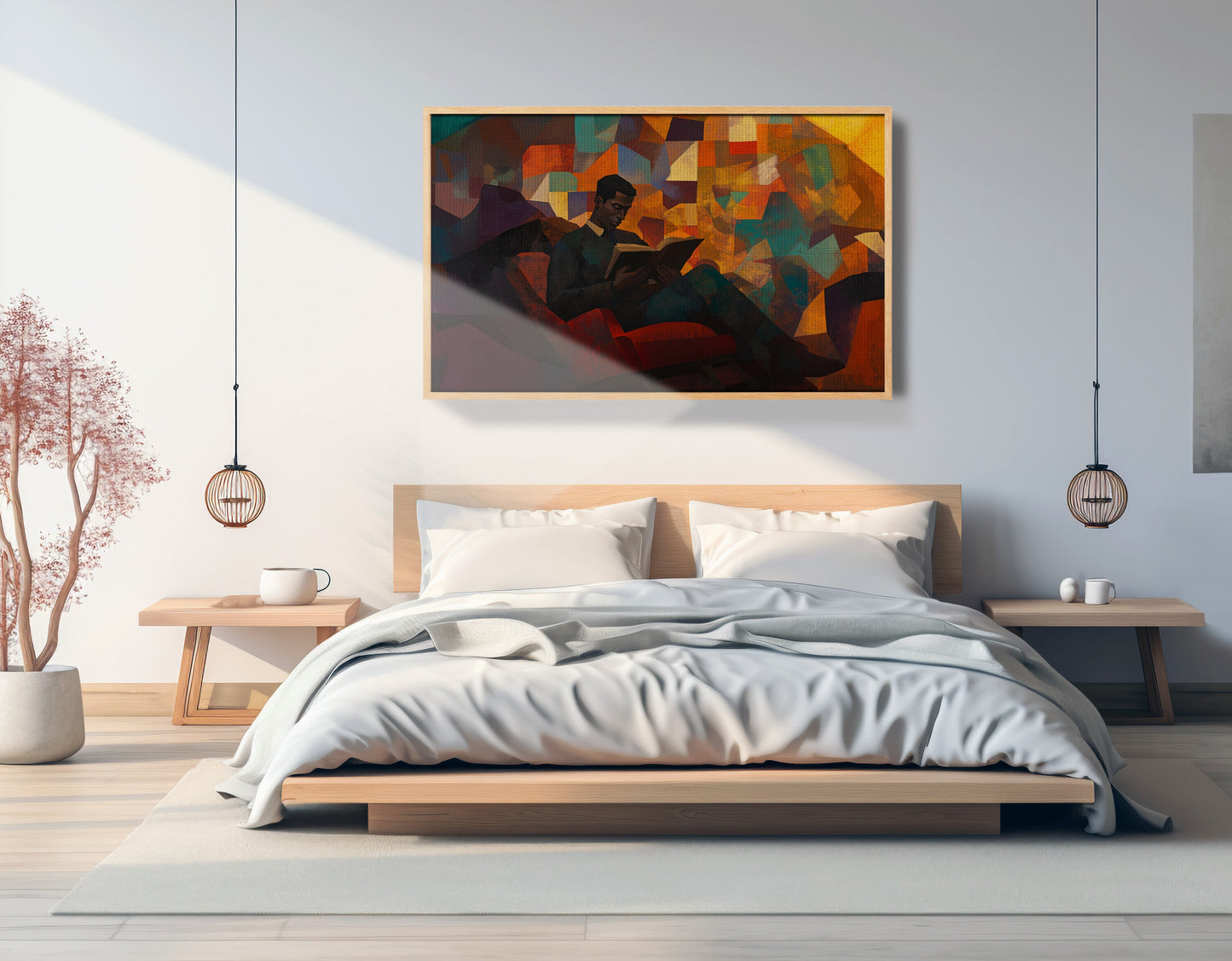 Black Man Reading Abstract African American wall art view 51