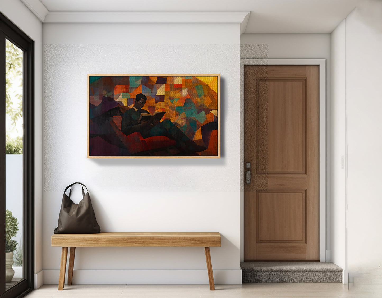 Black Man Reading Abstract African American wall art view 53