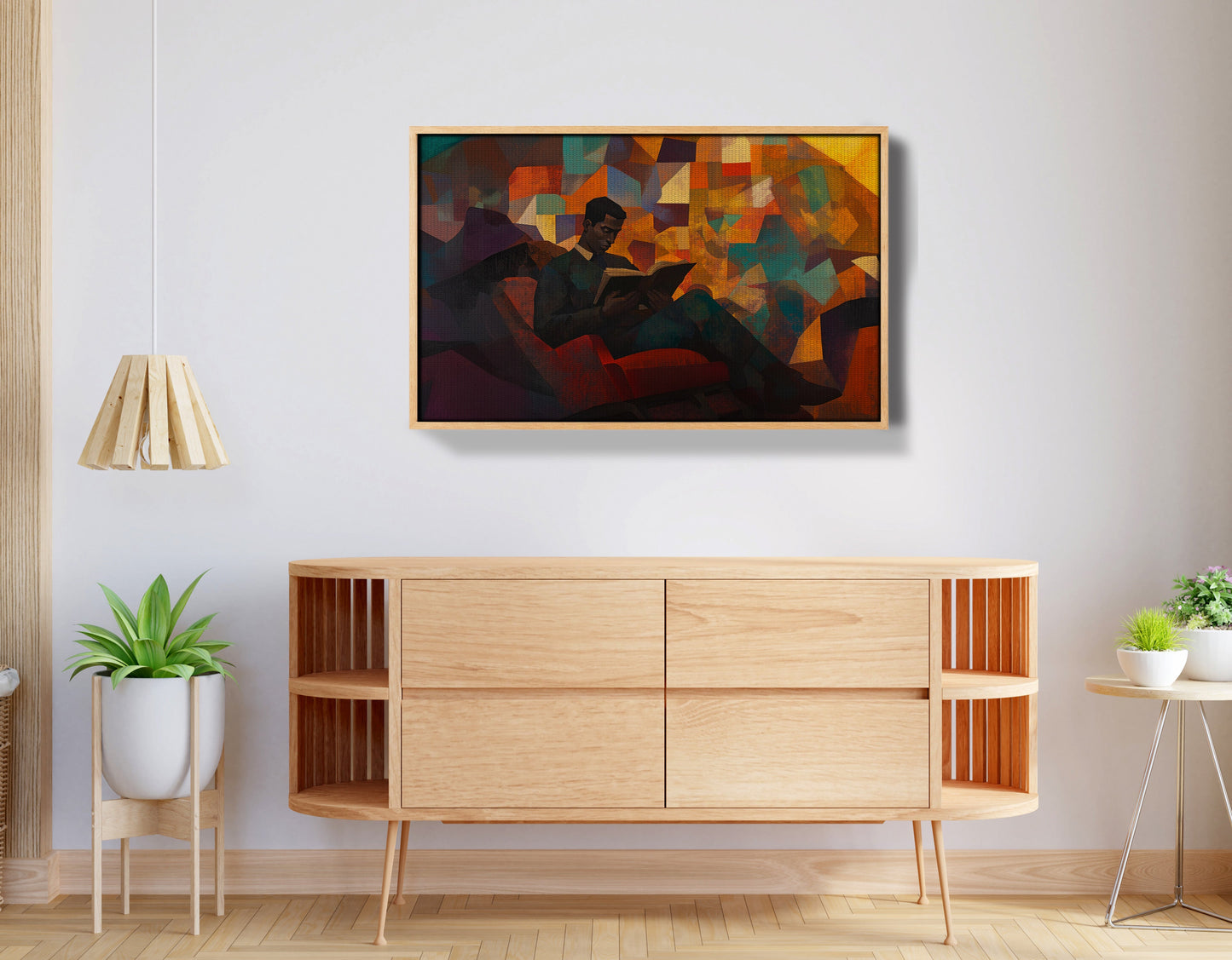 Black Man Reading Abstract African American wall art view 50