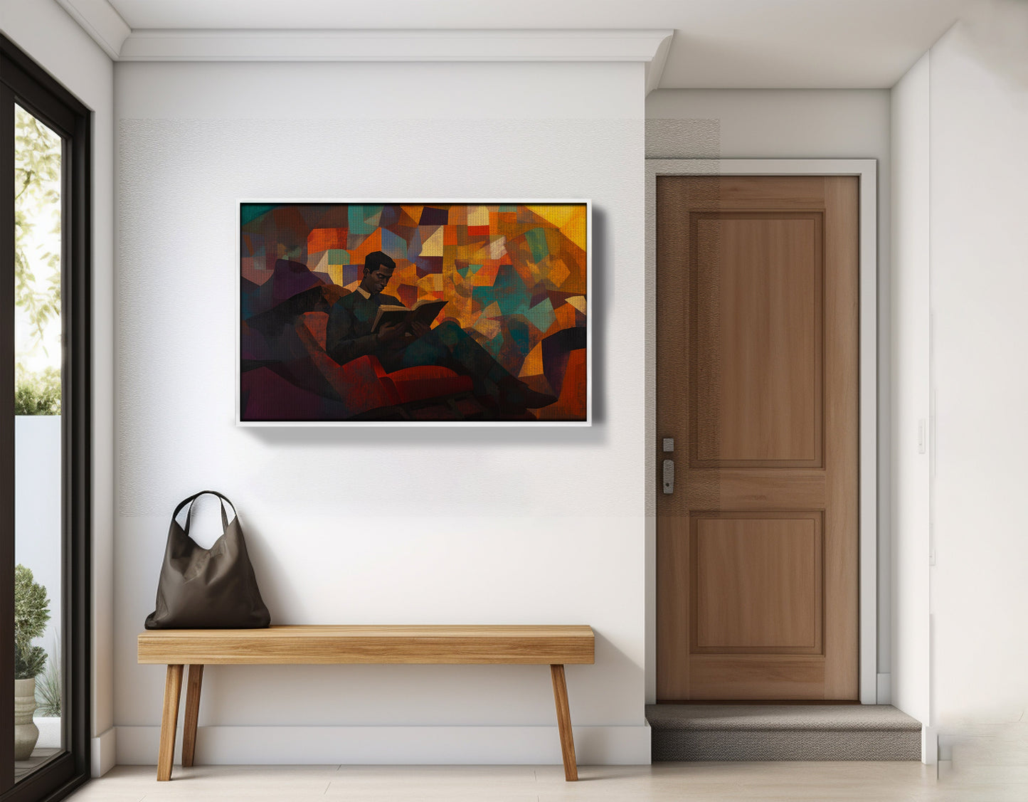 Black Man Reading Abstract African American wall art view 65