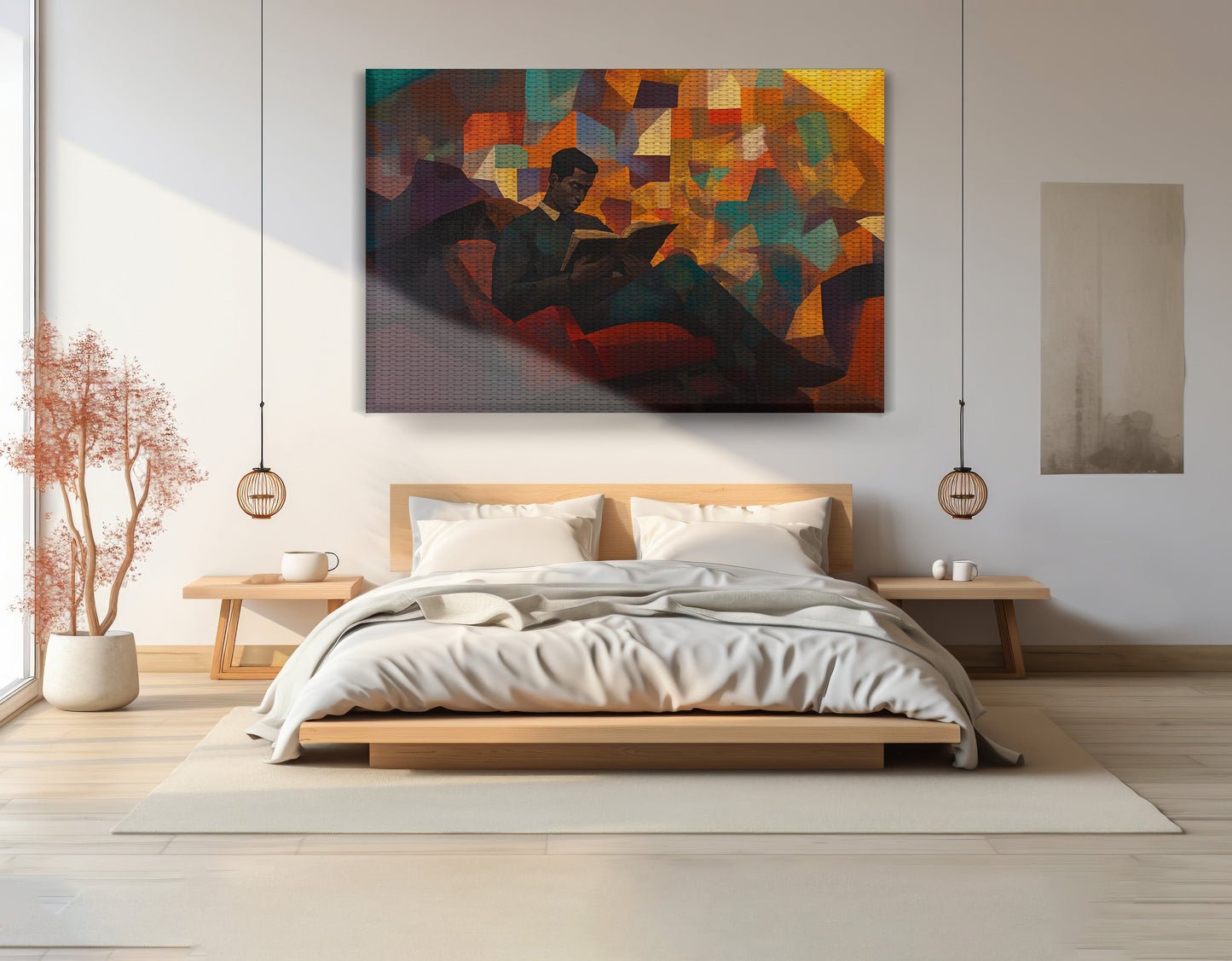 Black Man Reading Abstract African American wall art view 15