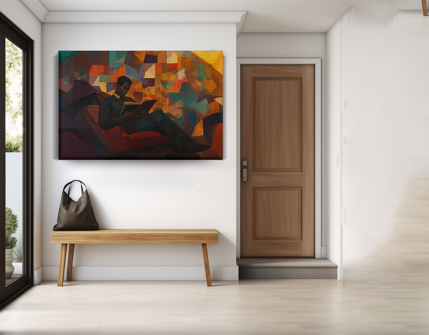 Black Man Reading Abstract African American wall art view 17