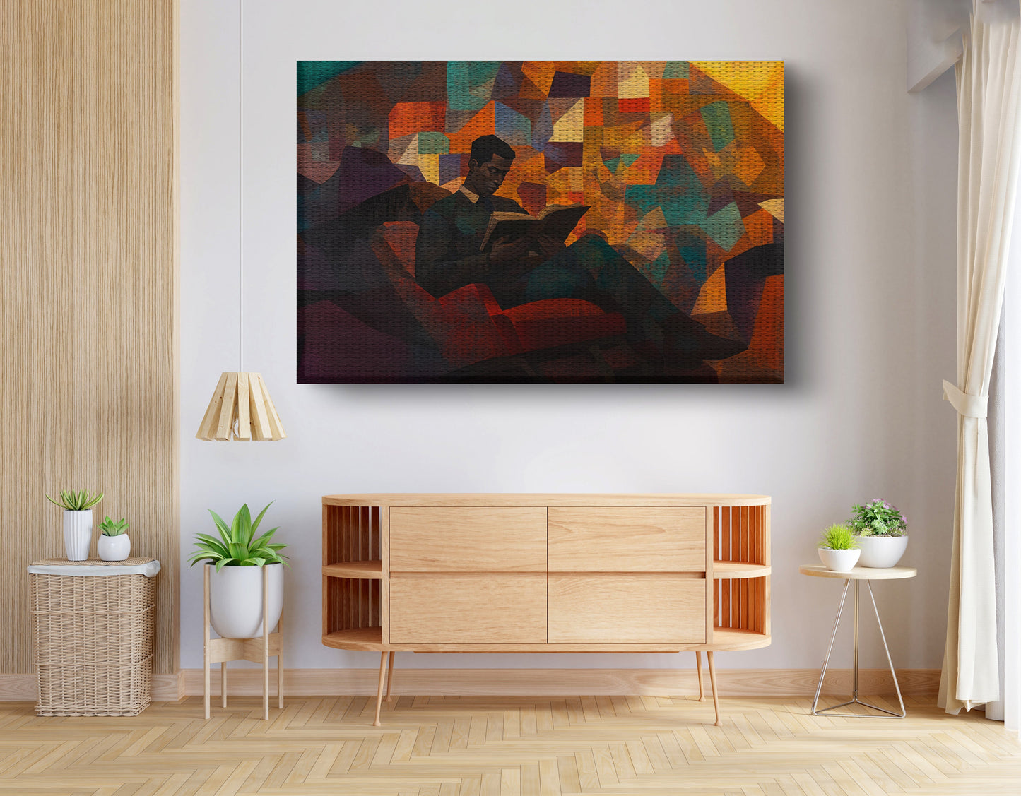 Black Man Reading Abstract African American wall art view 14