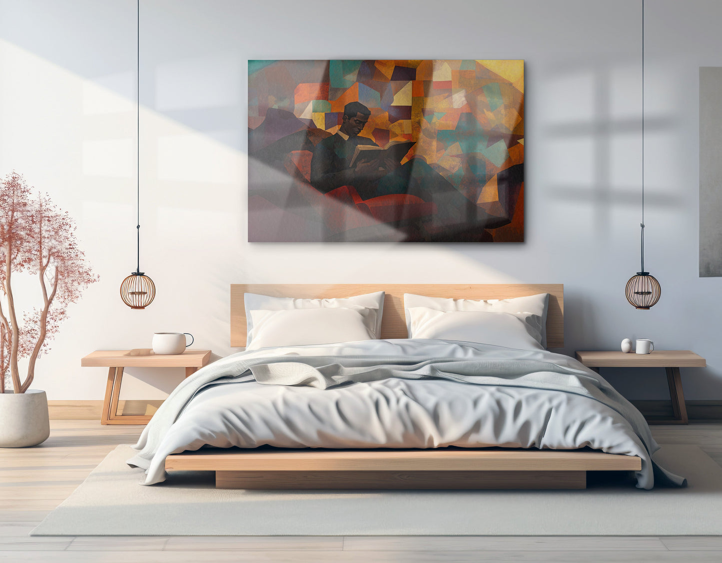 Black Man Reading Abstract African American wall art view 21