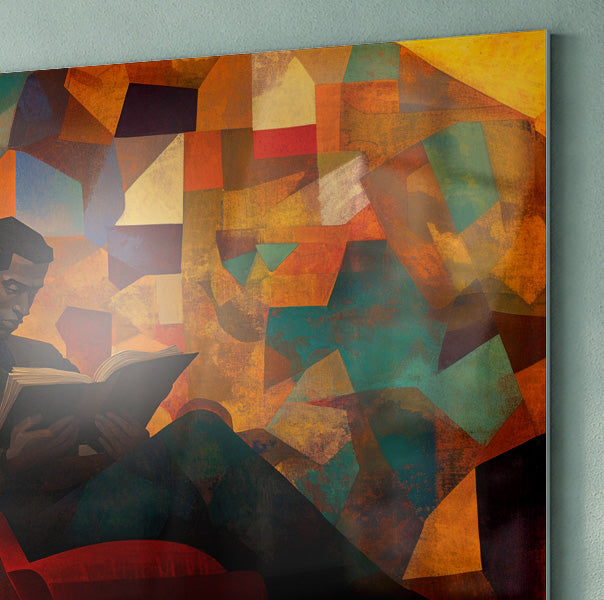 Black Man Reading Abstract African American wall art view 22