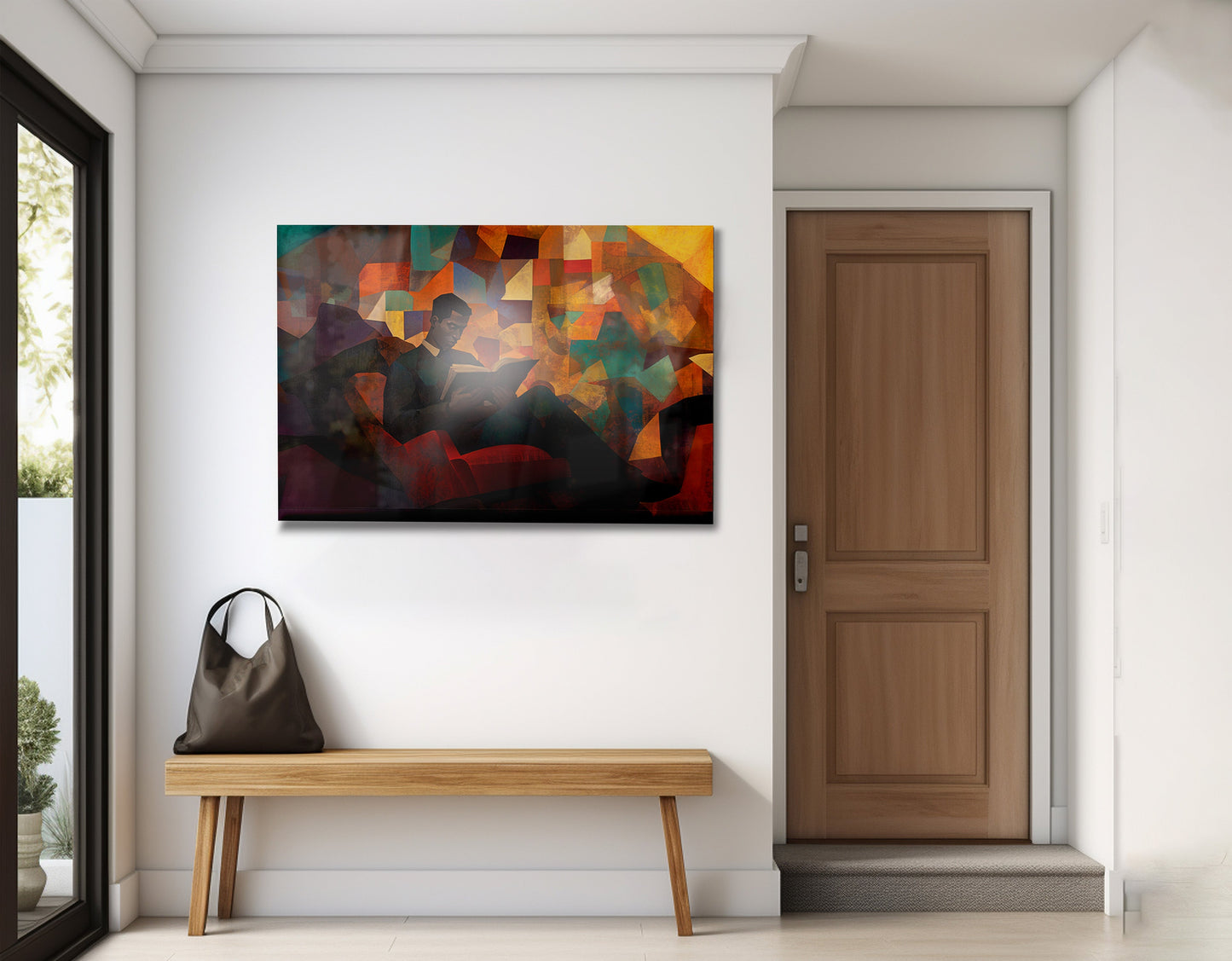 Black Man Reading Abstract African American wall art view 23