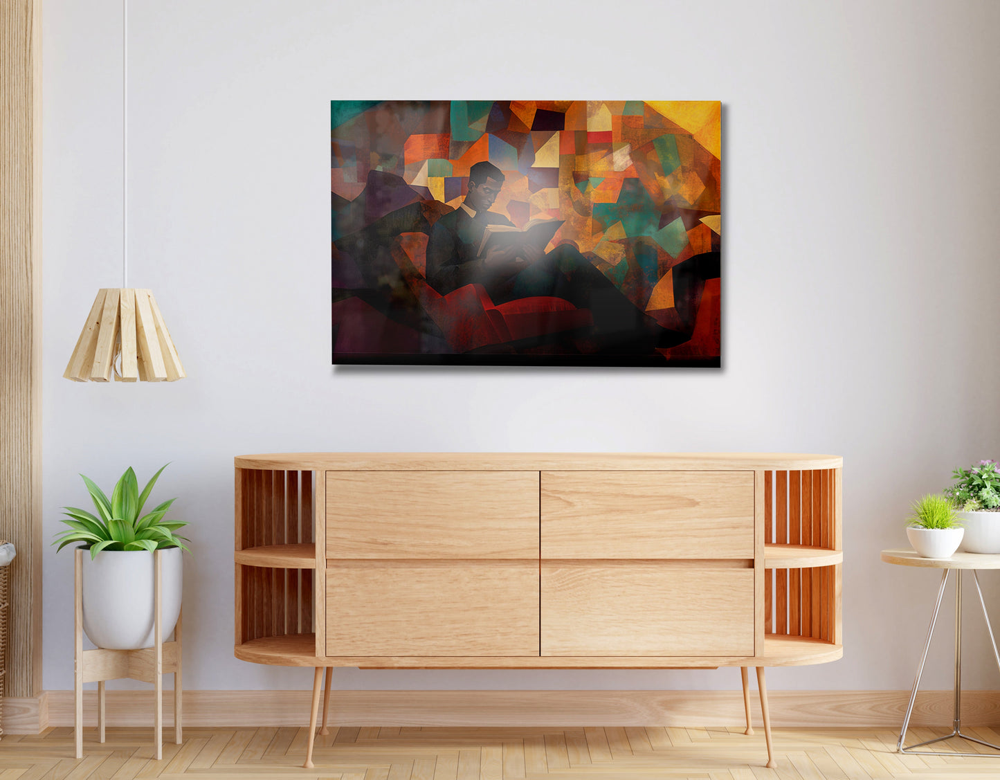 Black Man Reading Abstract African American wall art view 20